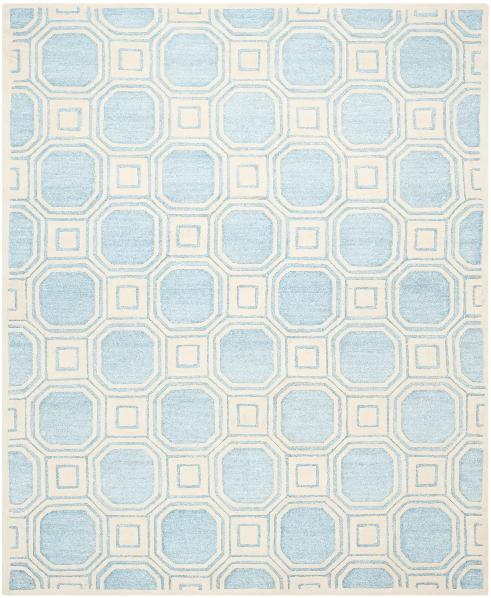 Precious Octagon Grid Hand-Tufted Rug