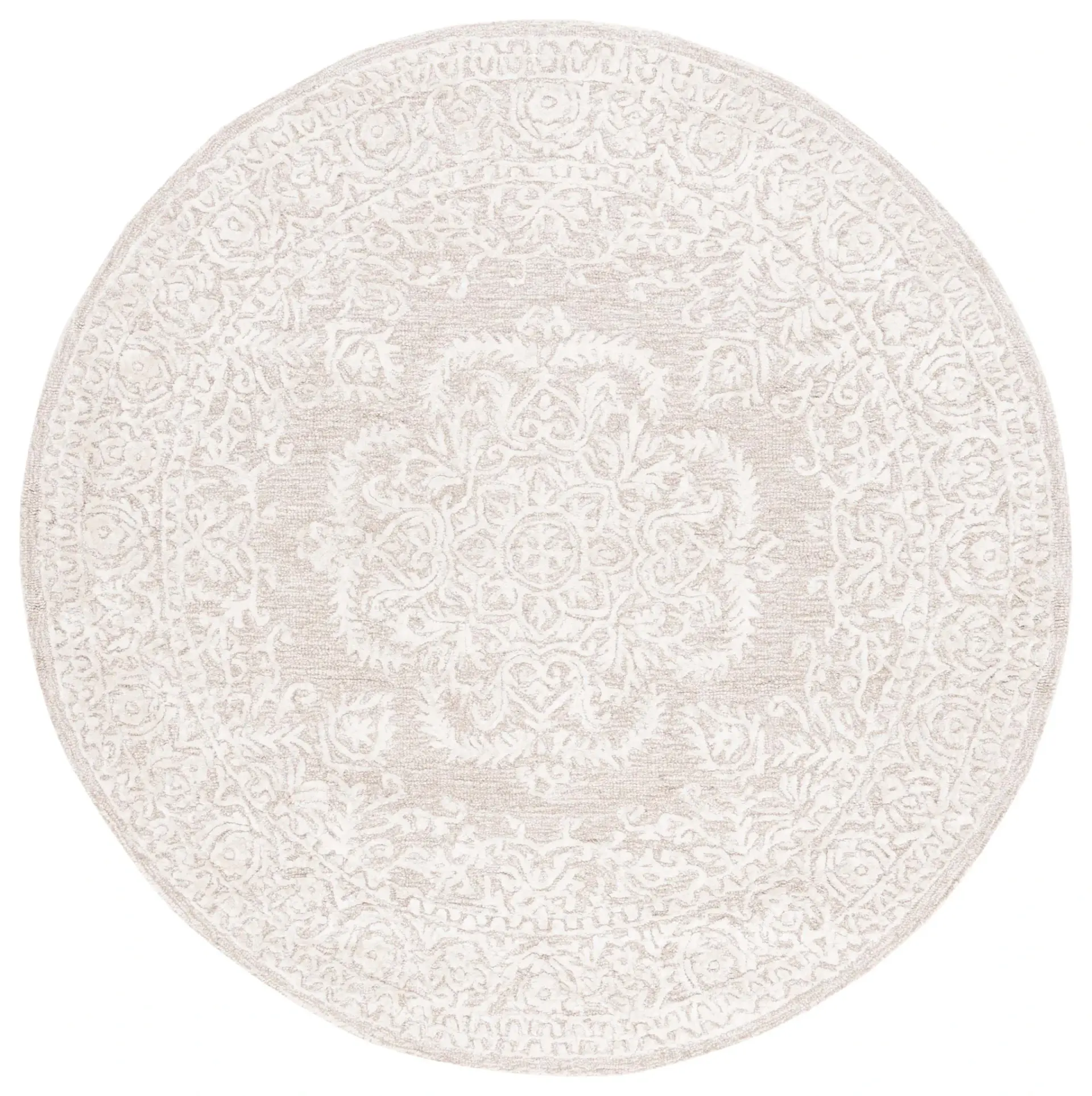 Precious Floral Medallion Hand-Tufted Rug