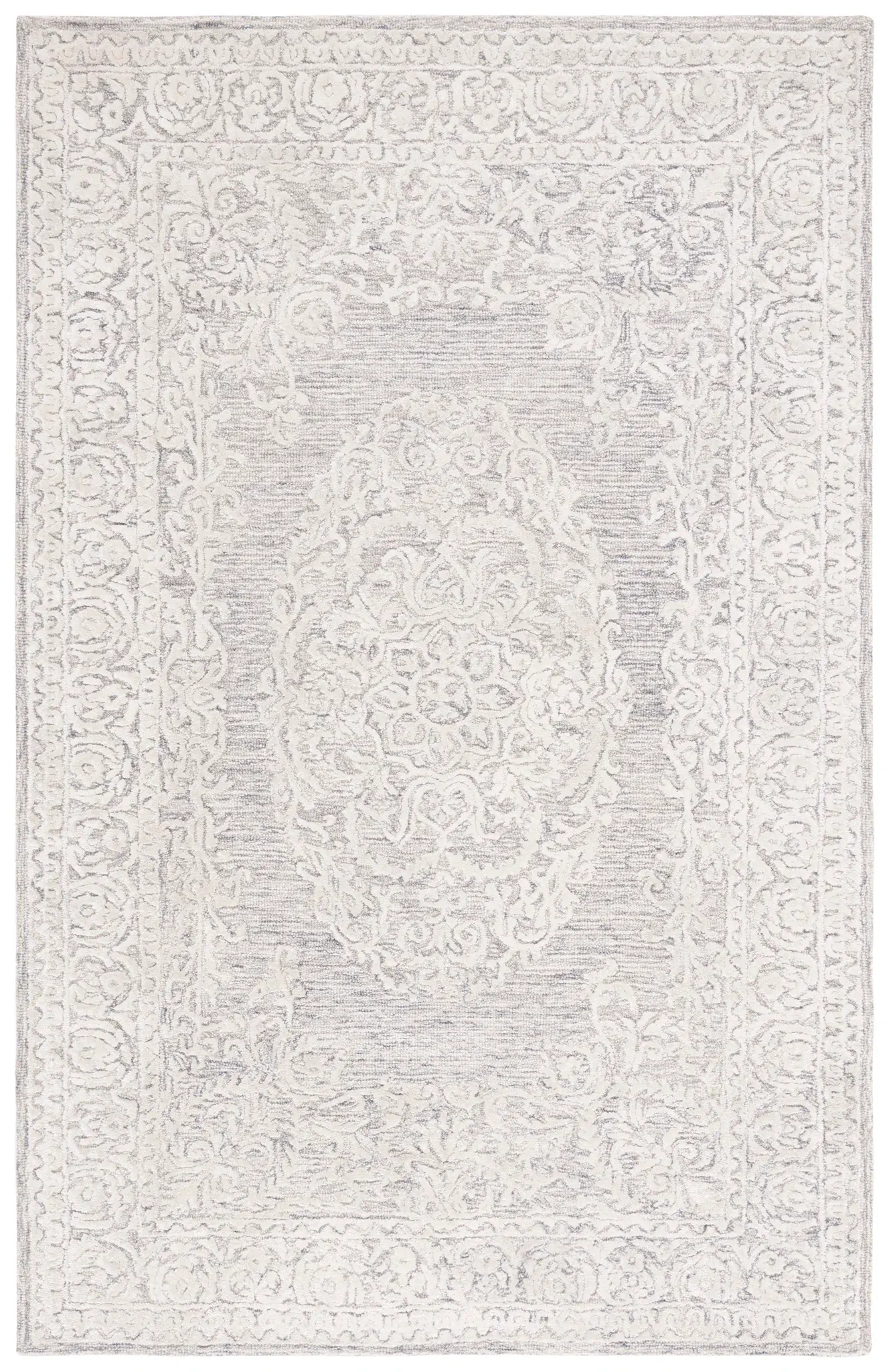 Precious Floral Medallion Hand-Tufted Rug