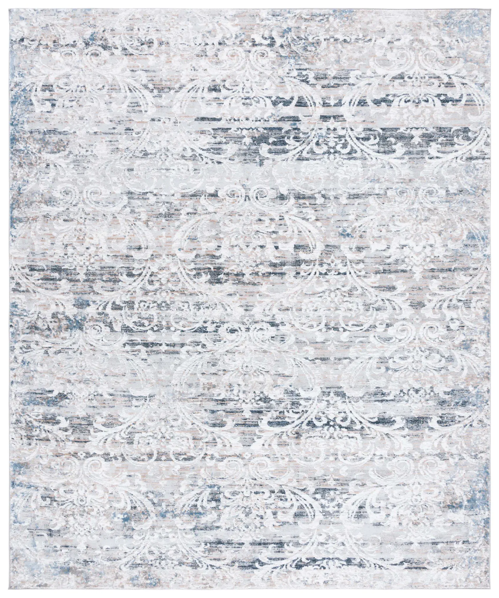 Parker Transitional Vintaged Damask Rug