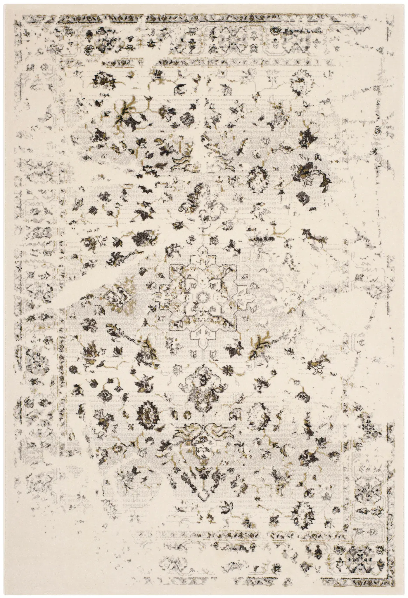 Porcello Distressed Medallion Rug