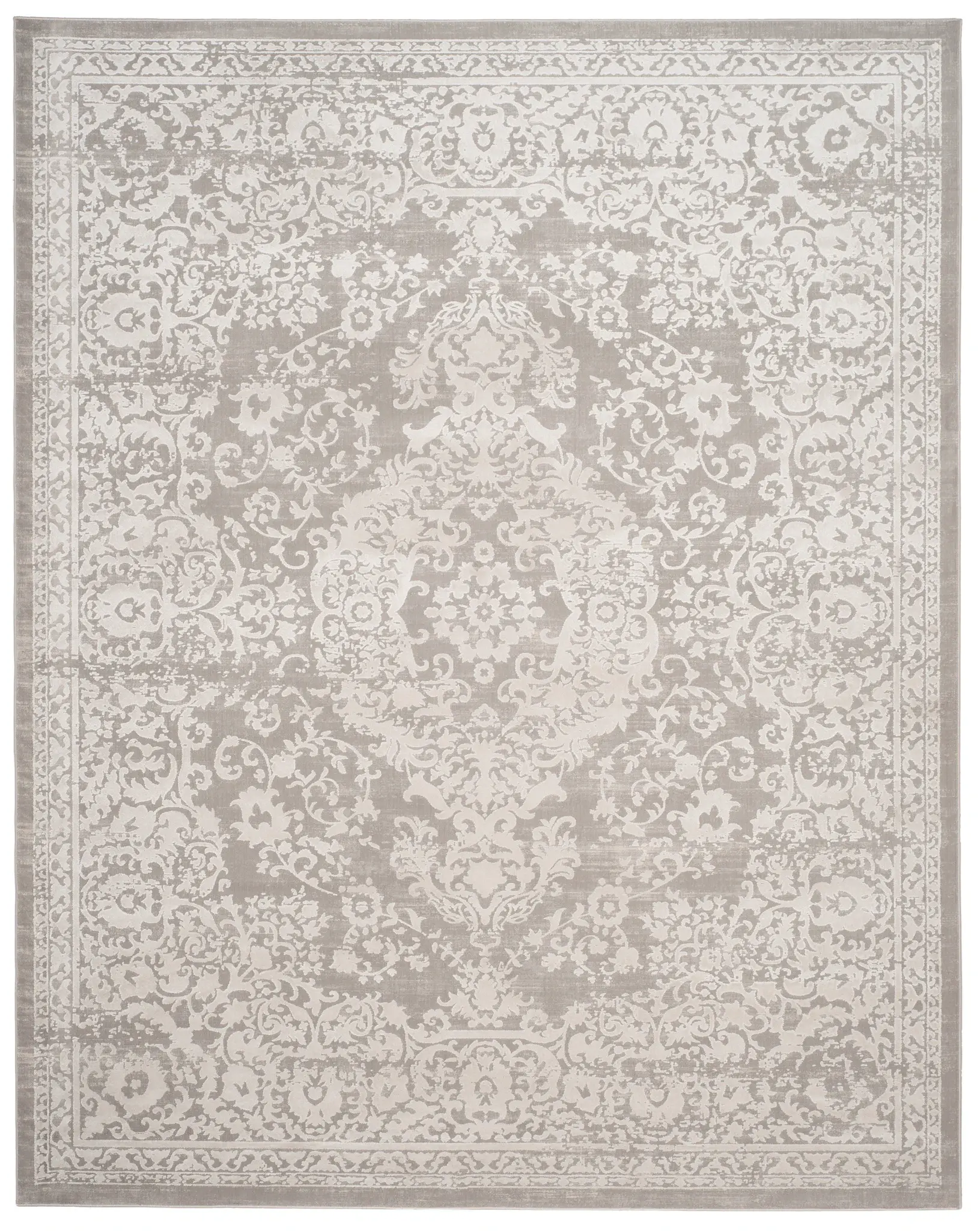 Princeton Distressed Damask Rug