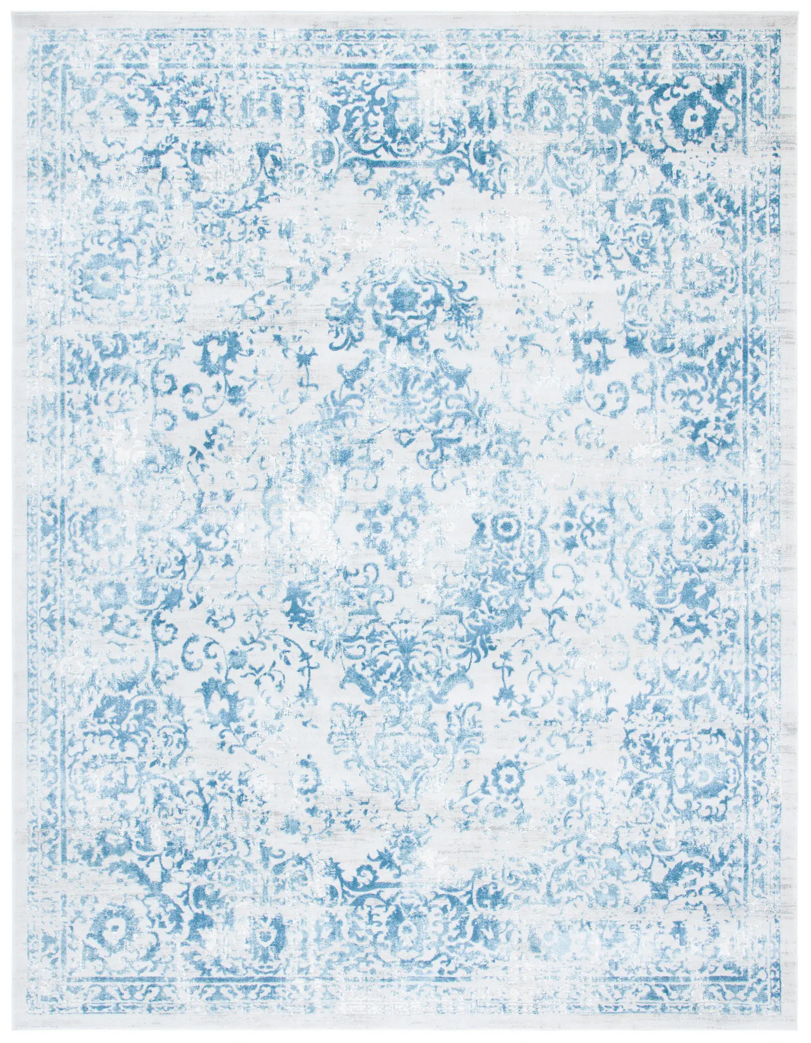Princeton Distressed Damask Rug
