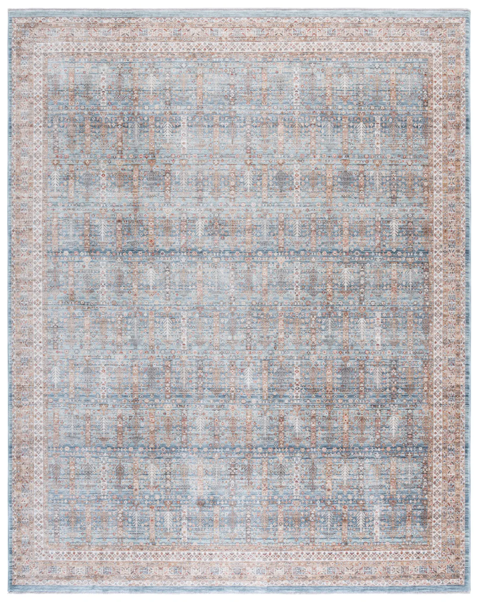Paisley Geometric Border Rug