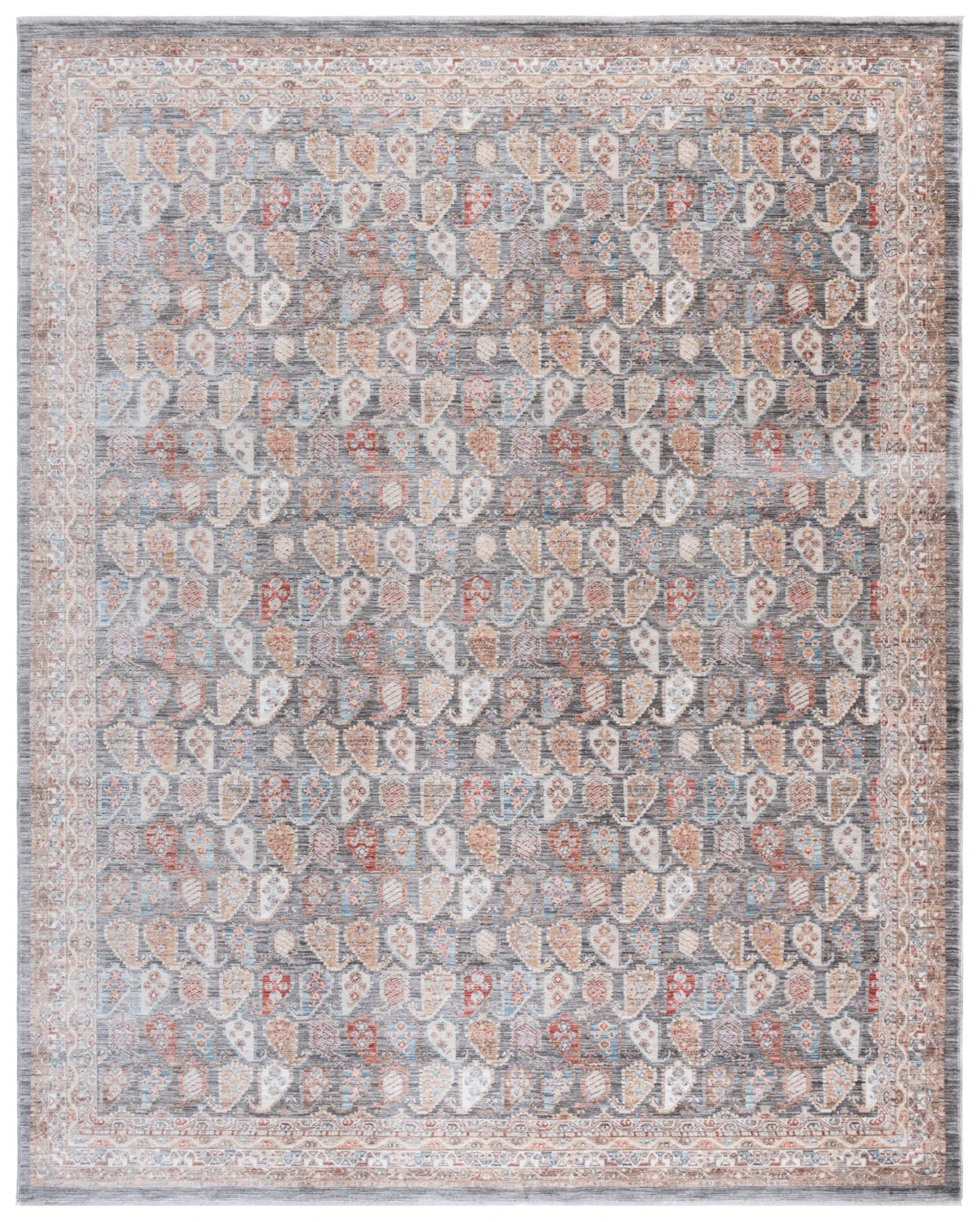 Paisley Teardrop Border Rug