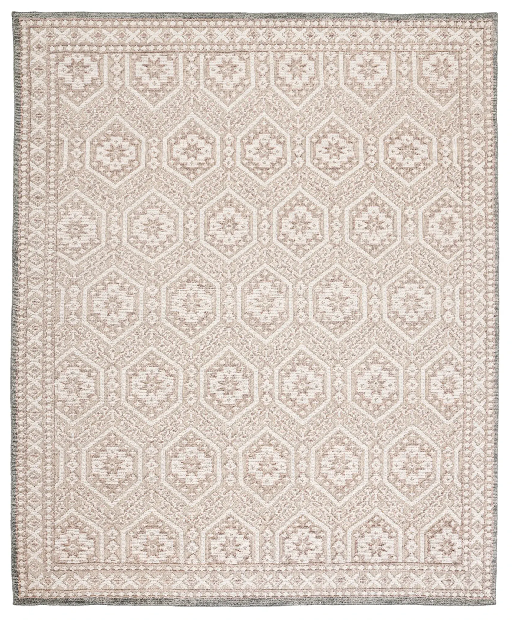 Paseo Honeycomb Lattice Hand-Knotted Rug