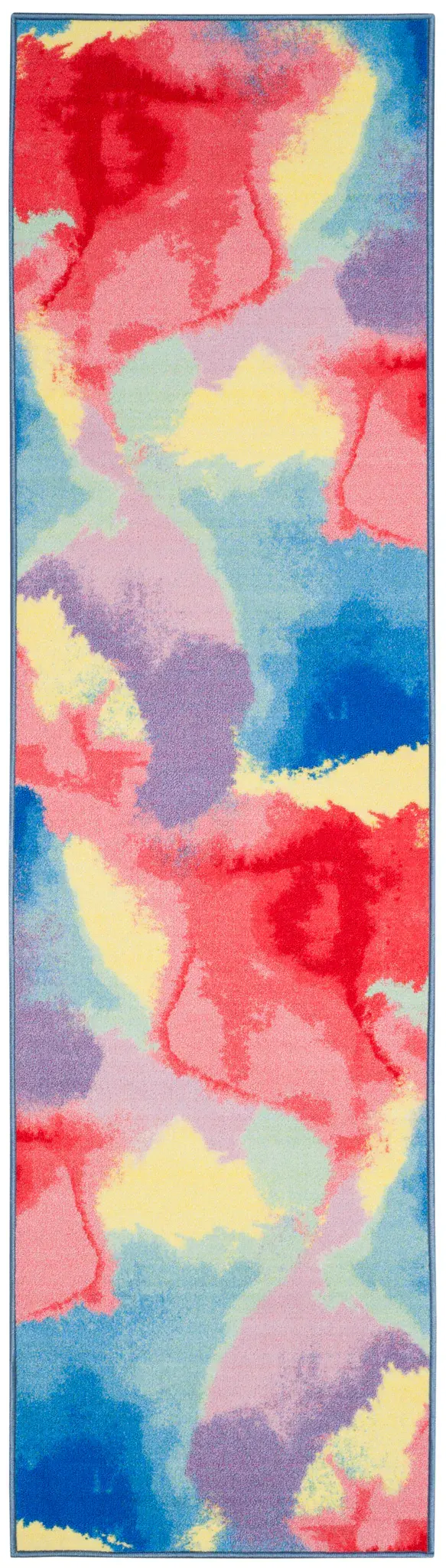 Paint Brush Abstract Landscape Washable Rug
