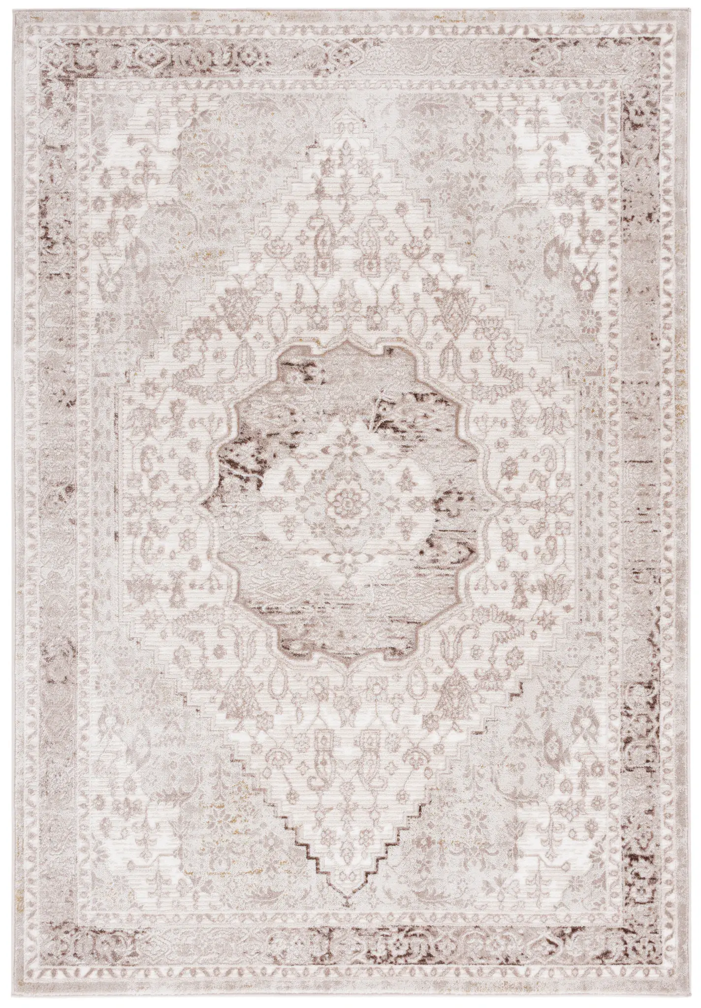 Prestige Distressed Diamond Medallion Rug