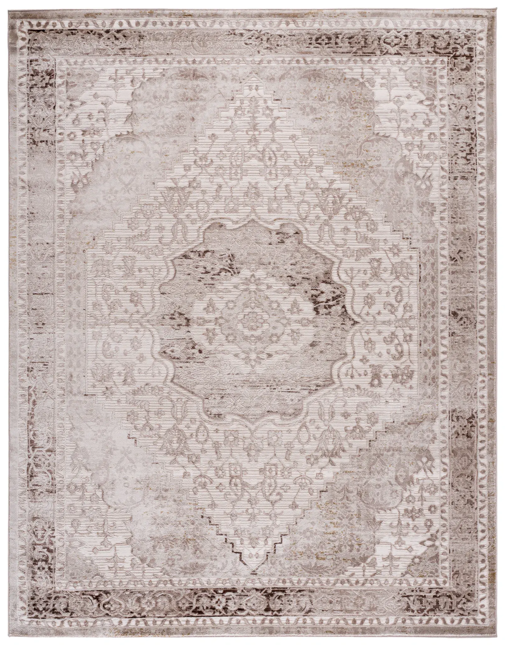 Prestige Distressed Diamond Medallion Rug