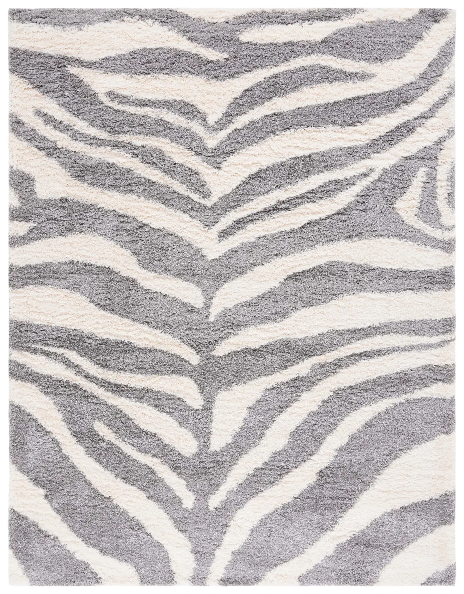 Portofino Zebra Stripe Shag Rug