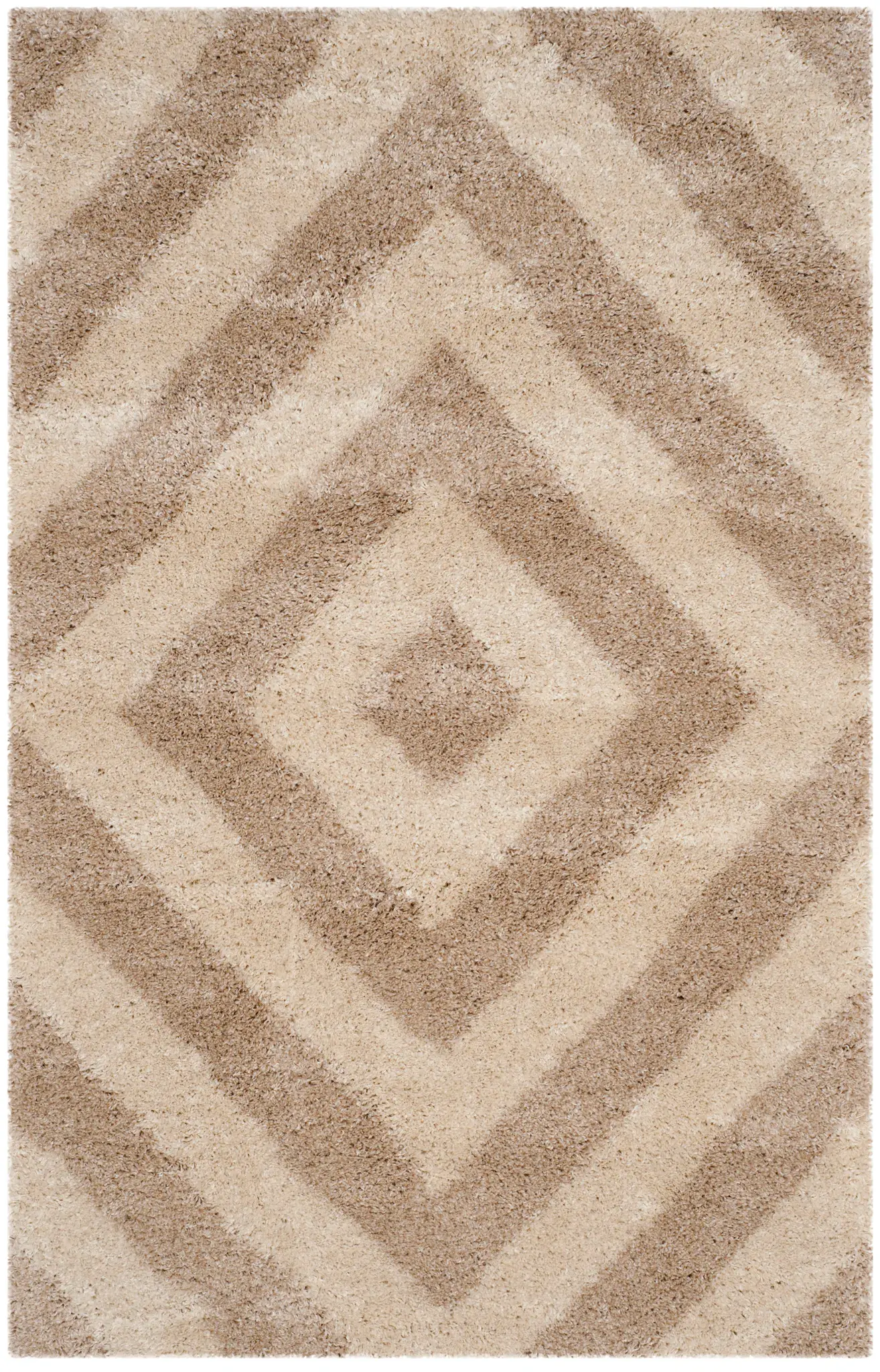Portofino Concentric Diamond Shag Rug