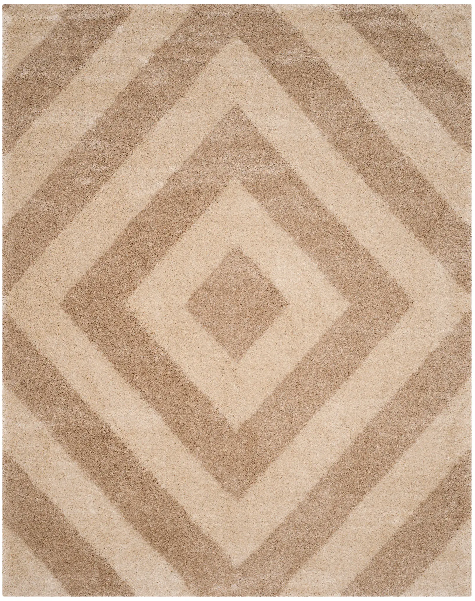 Portofino Concentric Diamond Shag Rug