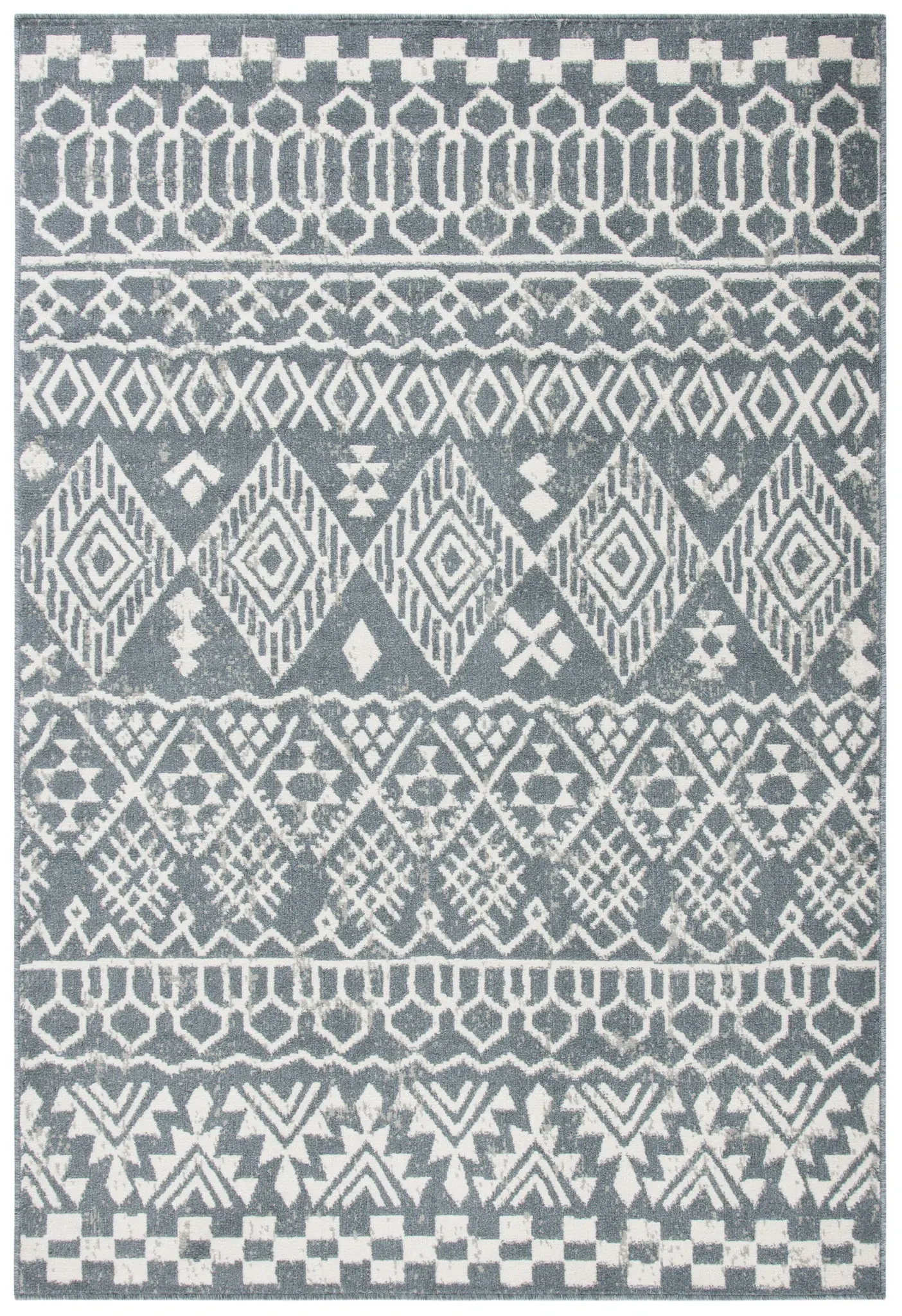 Pyramid Tribal Banded Rug