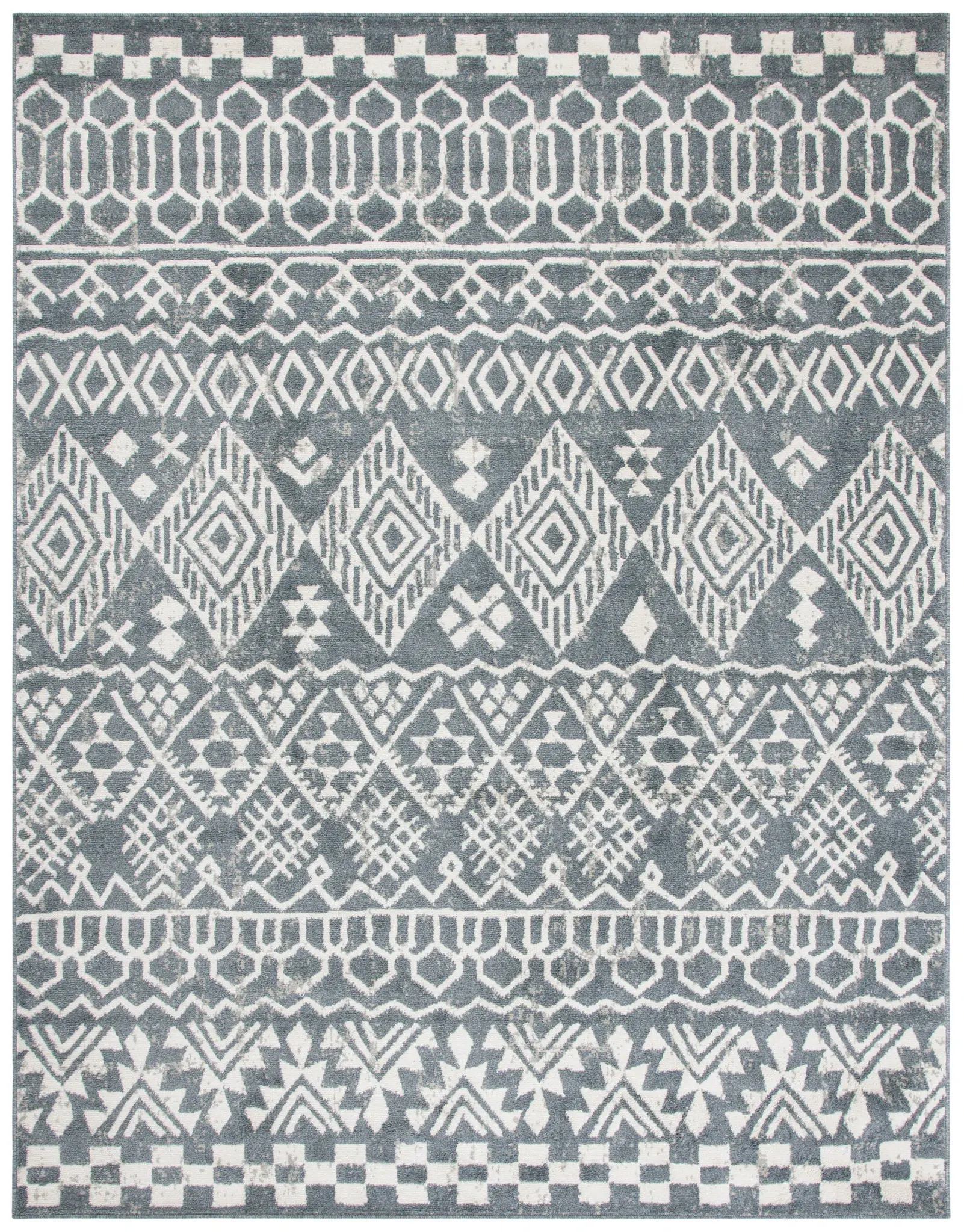 Pyramid Tribal Banded Rug