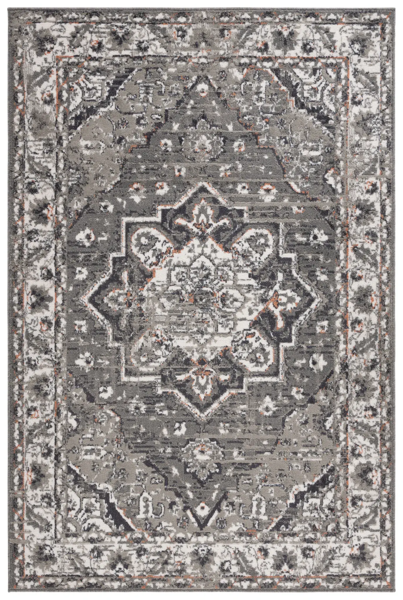Pyramid Medallion Border Rug