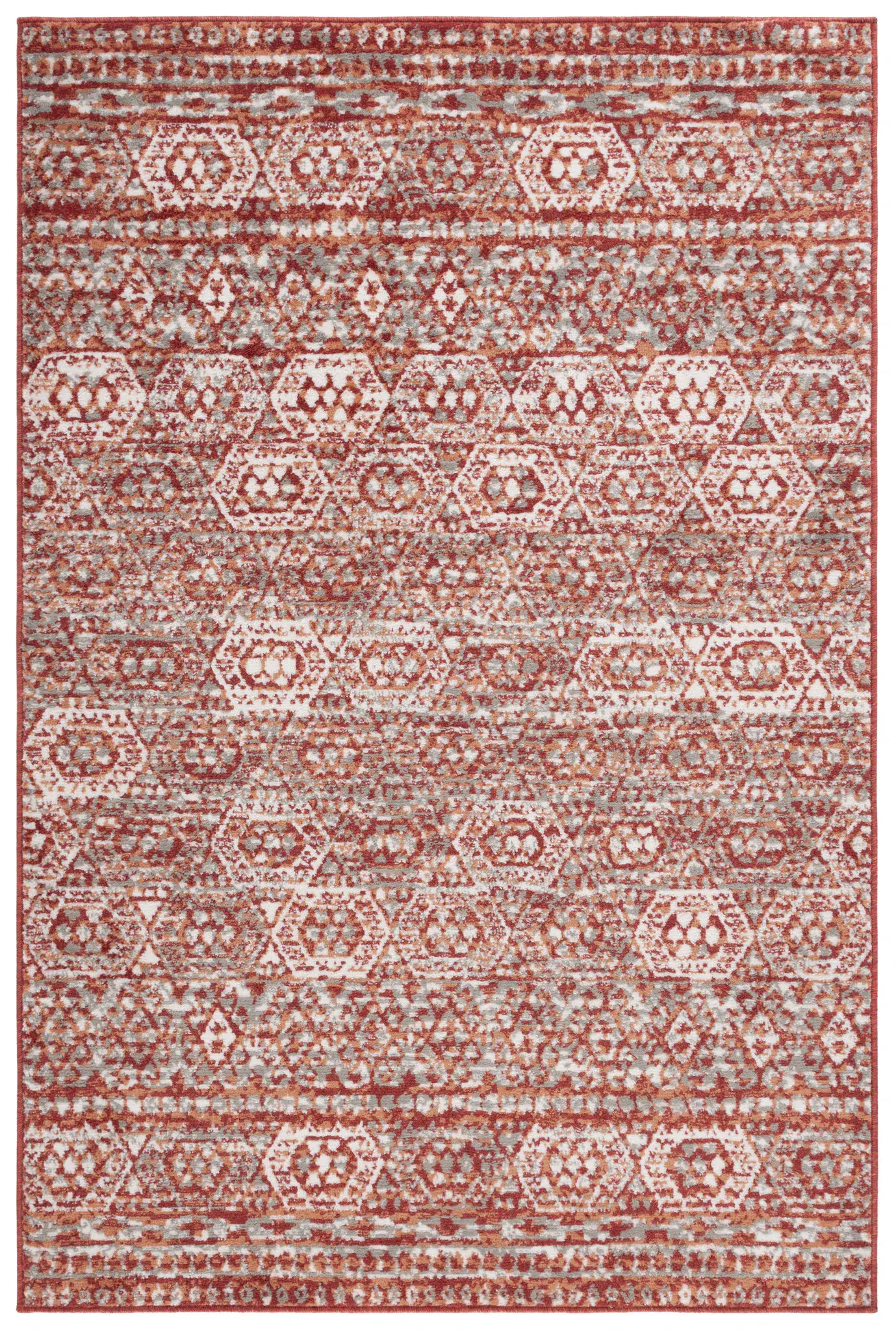 Pyramid Tribal Hexagon Rug