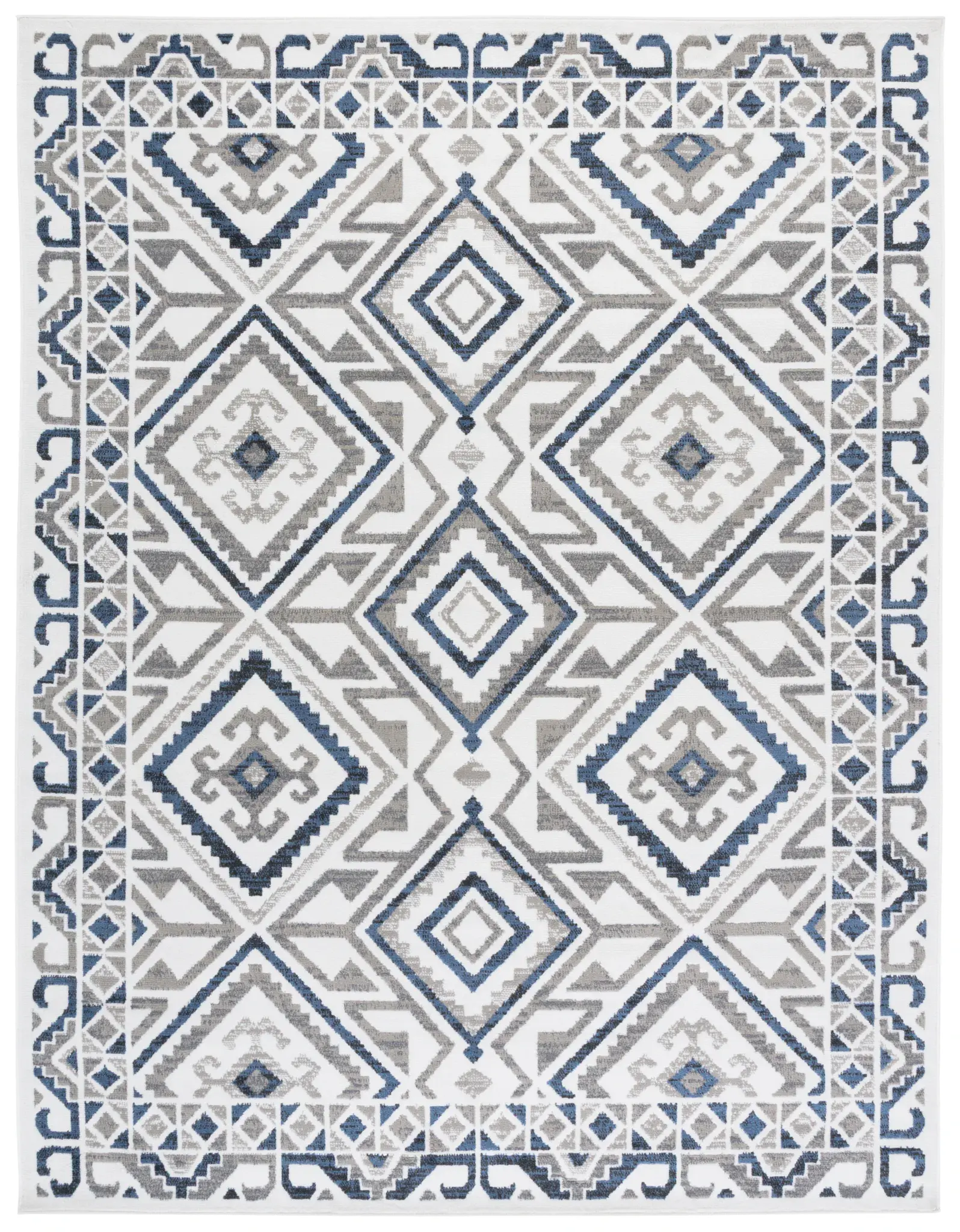 Pyramid Geometric Diamond Rug
