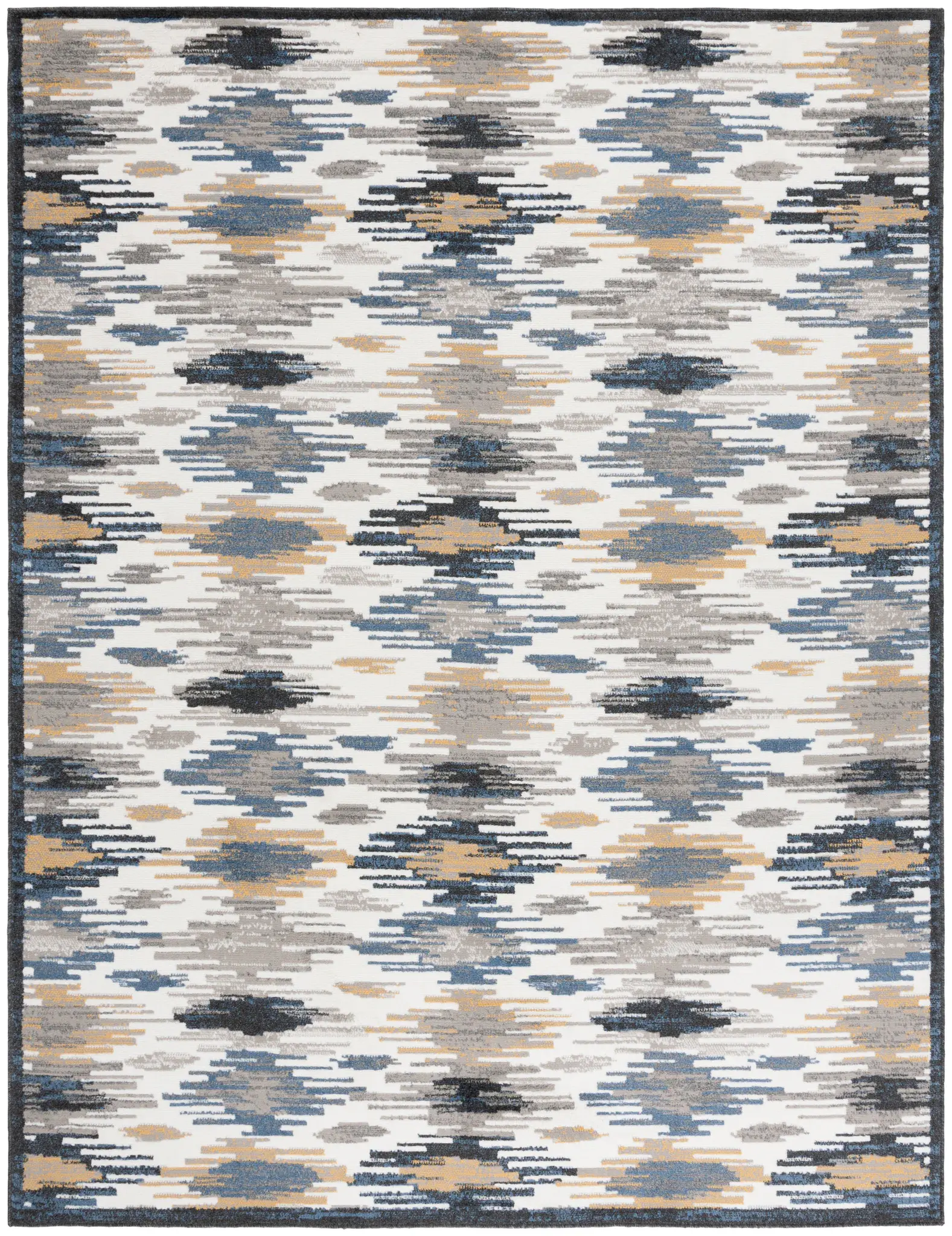 Pyramid Ikat Horizontal Stripe Rug