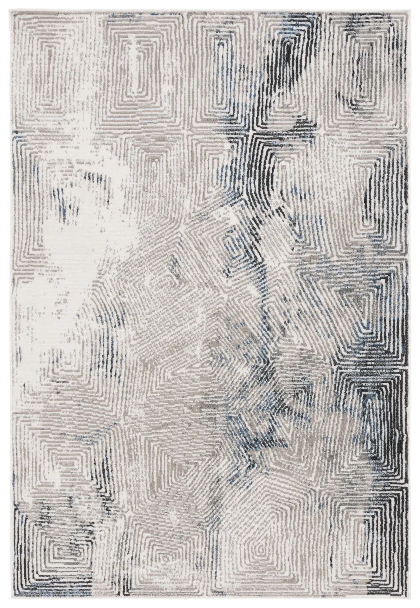 Pyramid Concentric Maze Rug