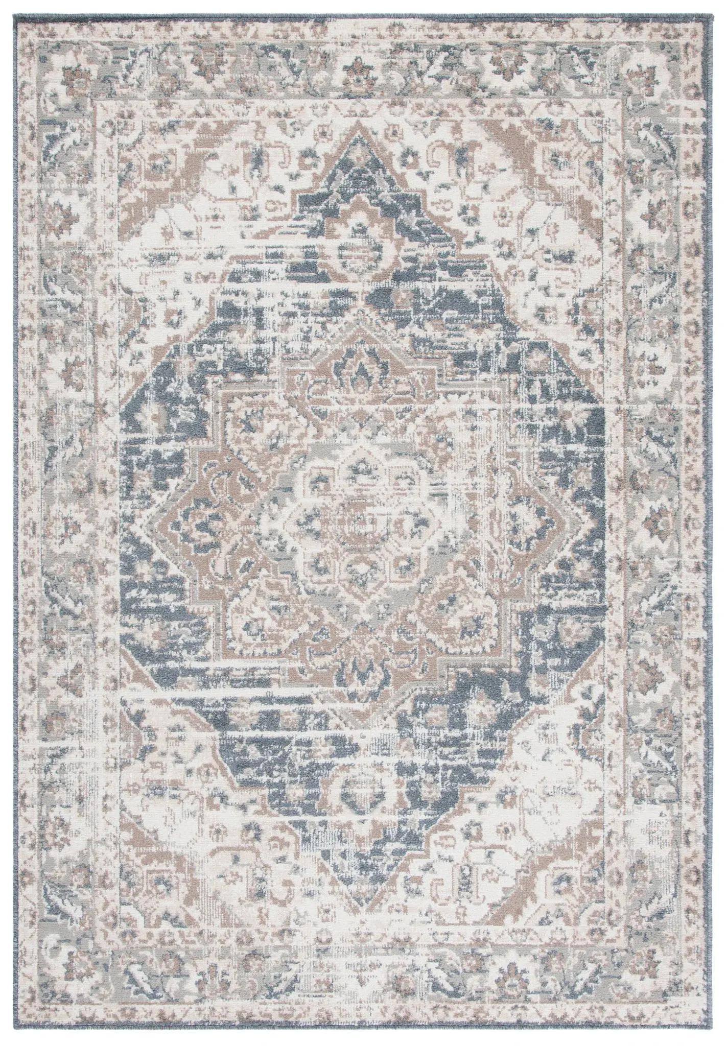 Pyramid Distressed Medallion Rug