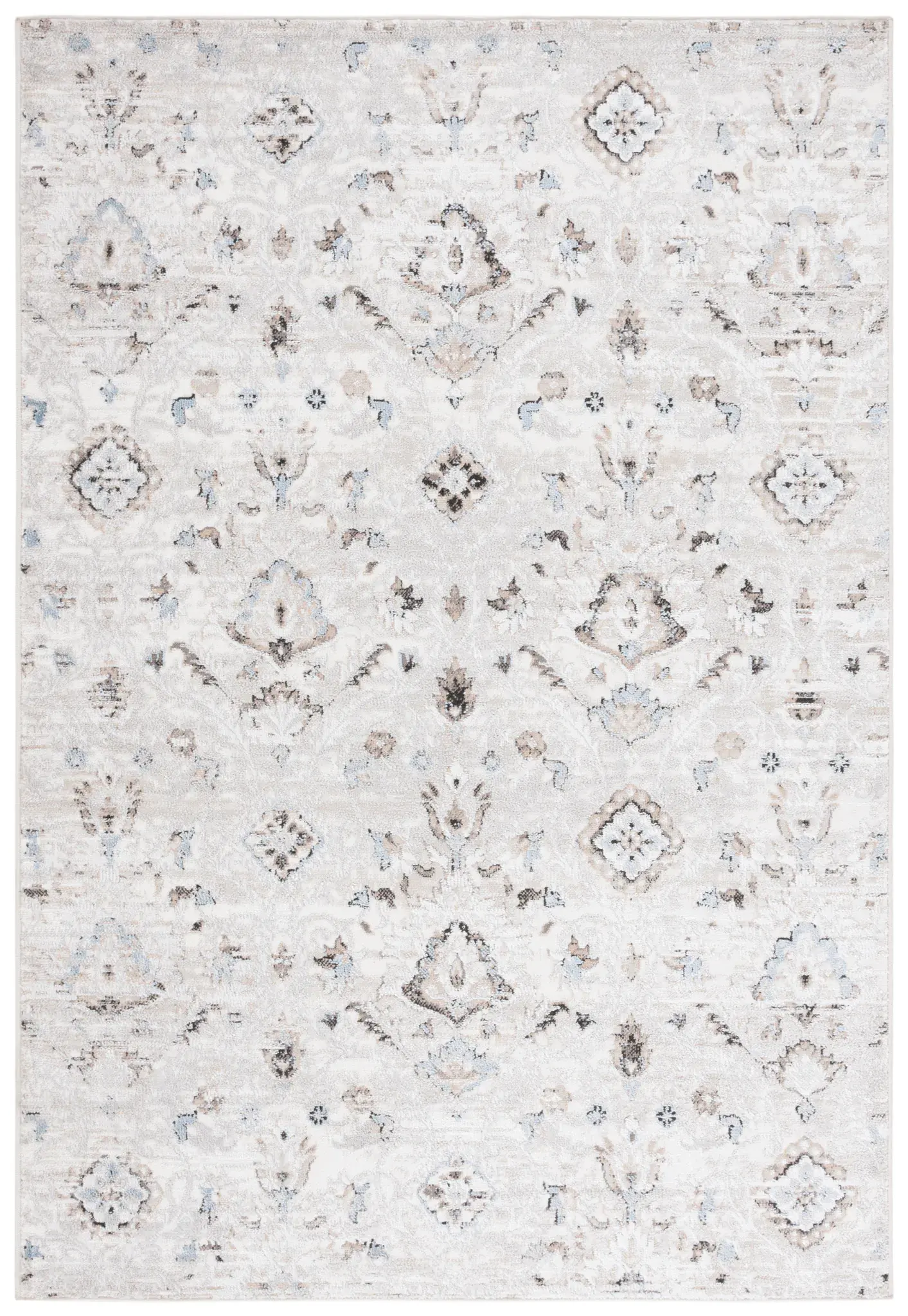 Quincy Distressed Damask Rug