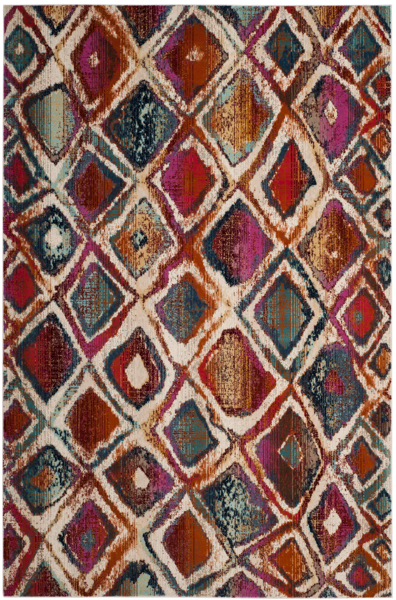 Radiance Distressed Diamond Rug