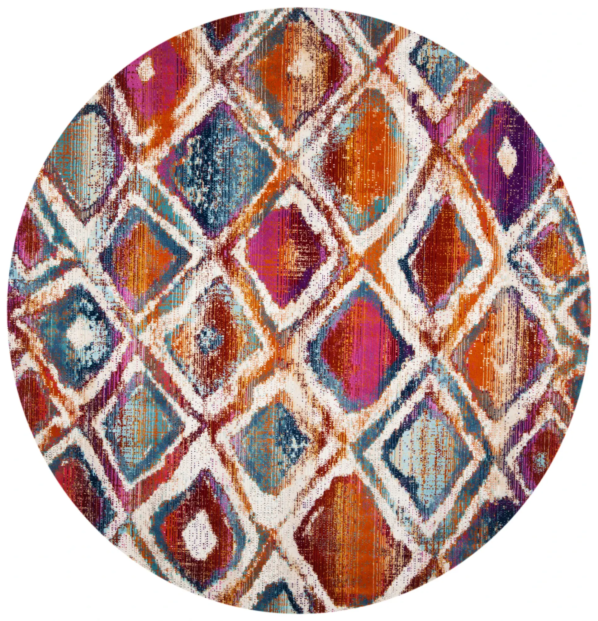 Radiance Distressed Diamond Rug