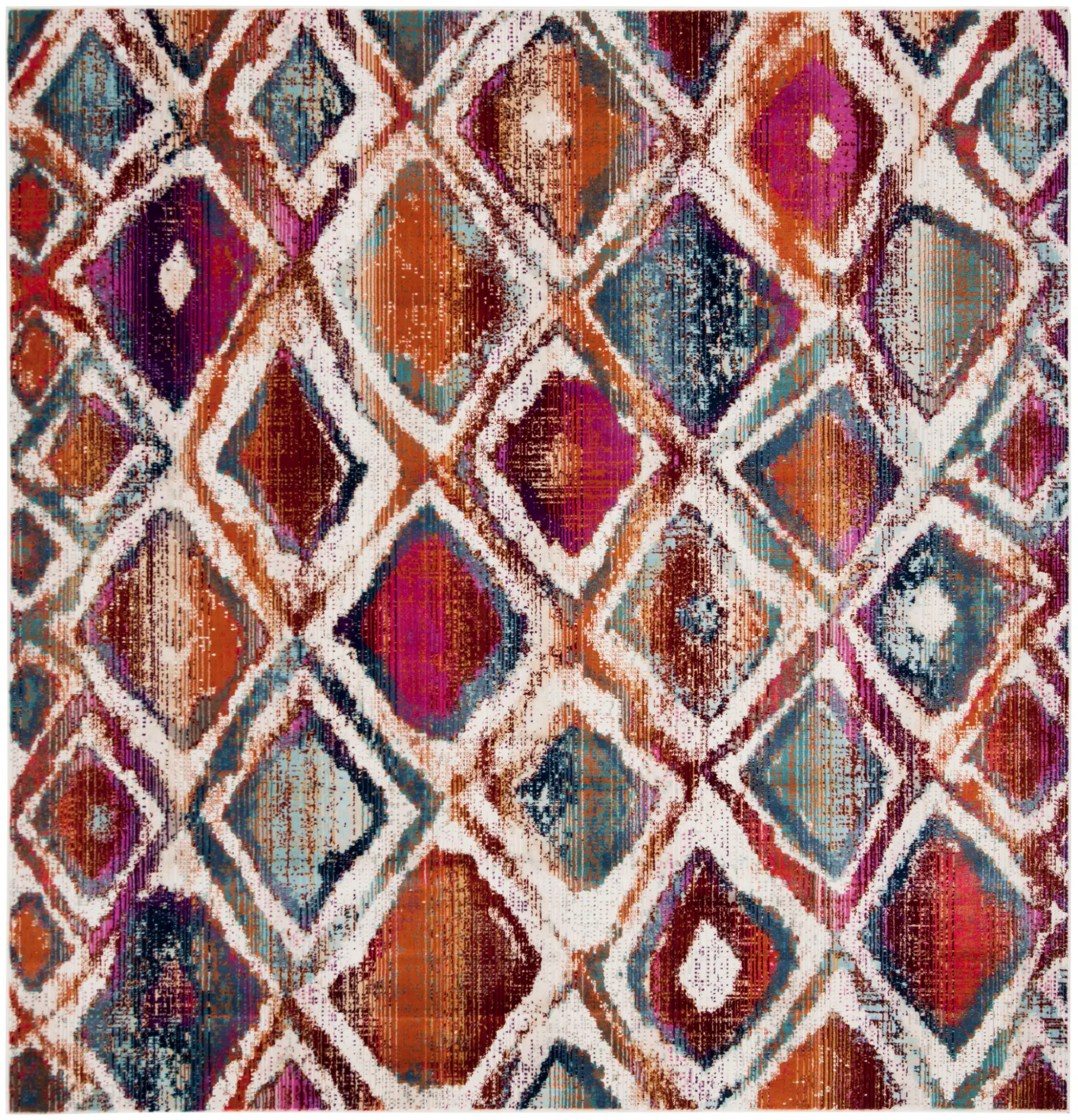 Radiance Distressed Diamond Rug