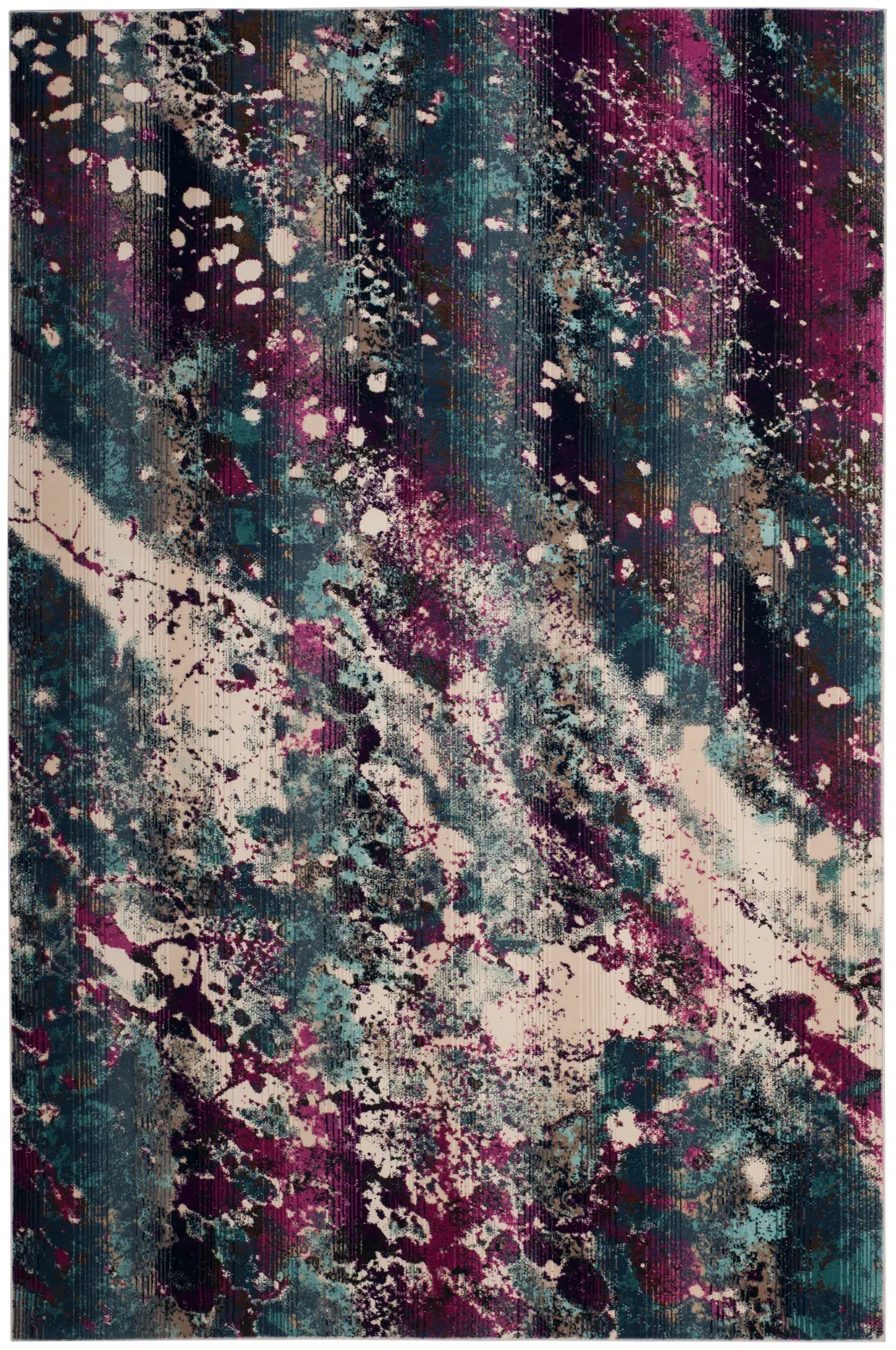 Radiance Abstract Splatter Rug