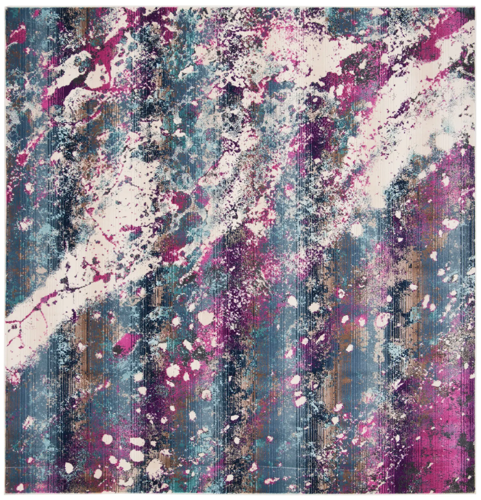 Radiance Abstract Splatter Rug