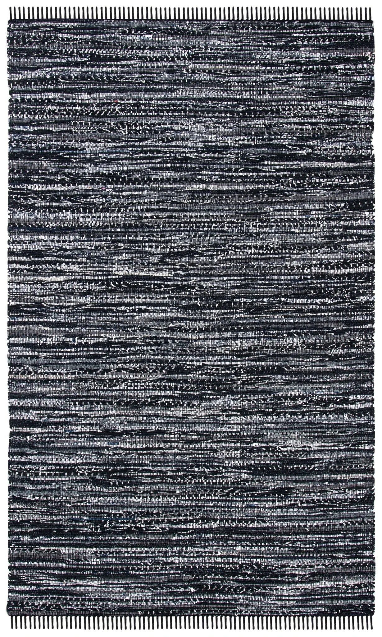 Rag Rug Striped Hand-Woven Cotton Rug