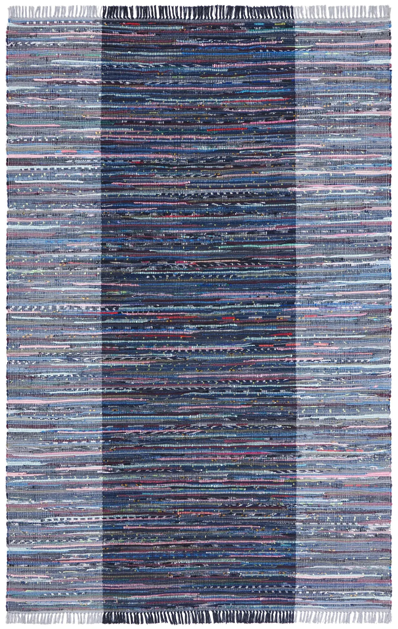 Rag Rug Striped Flatweave Cotton Rug