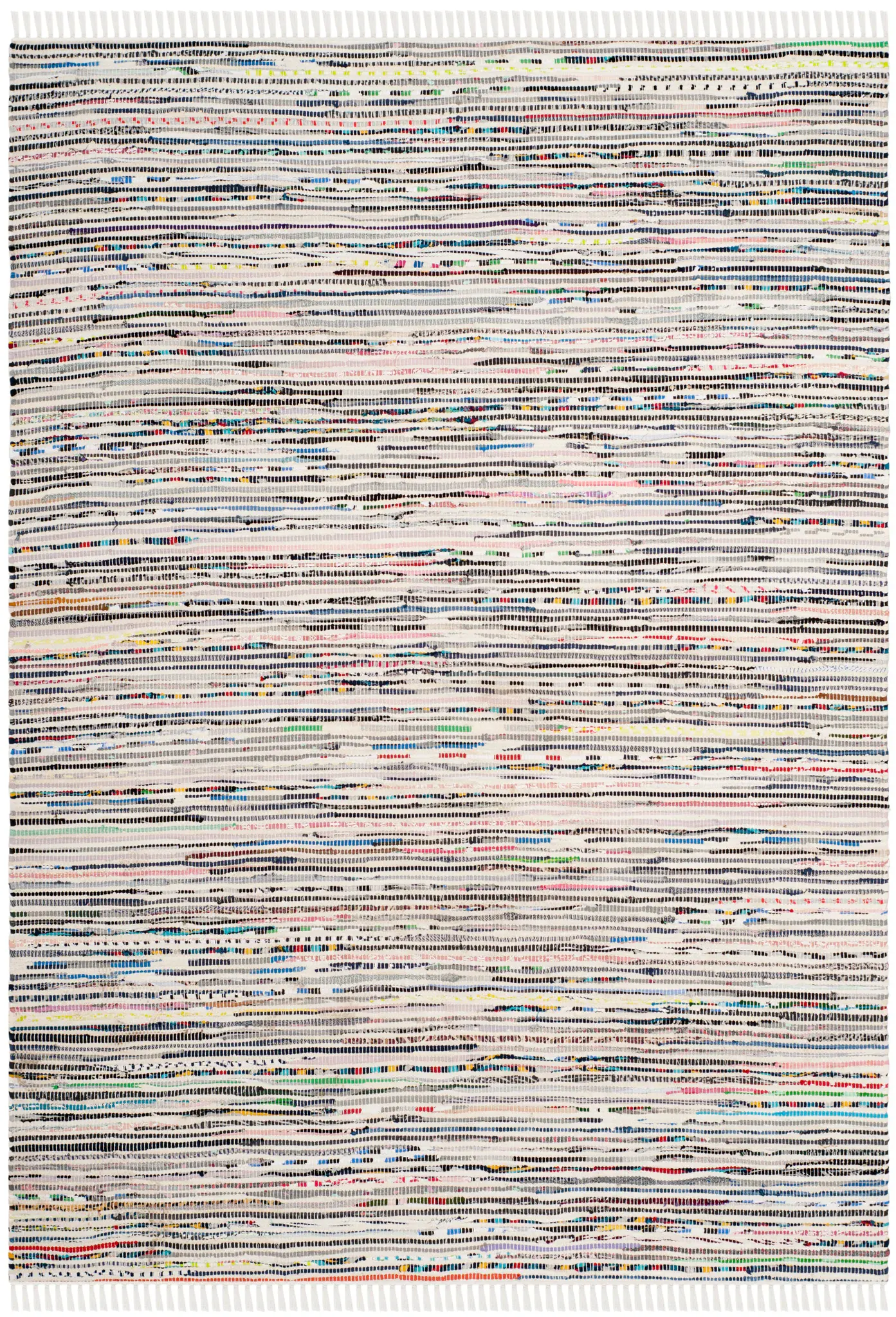 Rag Rug Striped Hand-Woven Cotton Rug