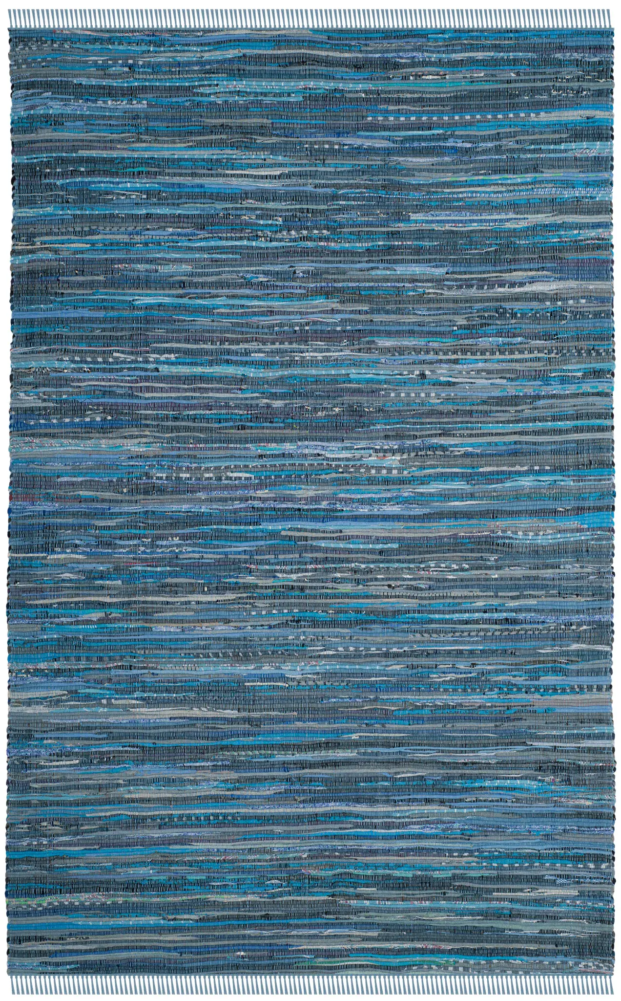 Rag Rug Striped Hand-Woven Cotton Rug