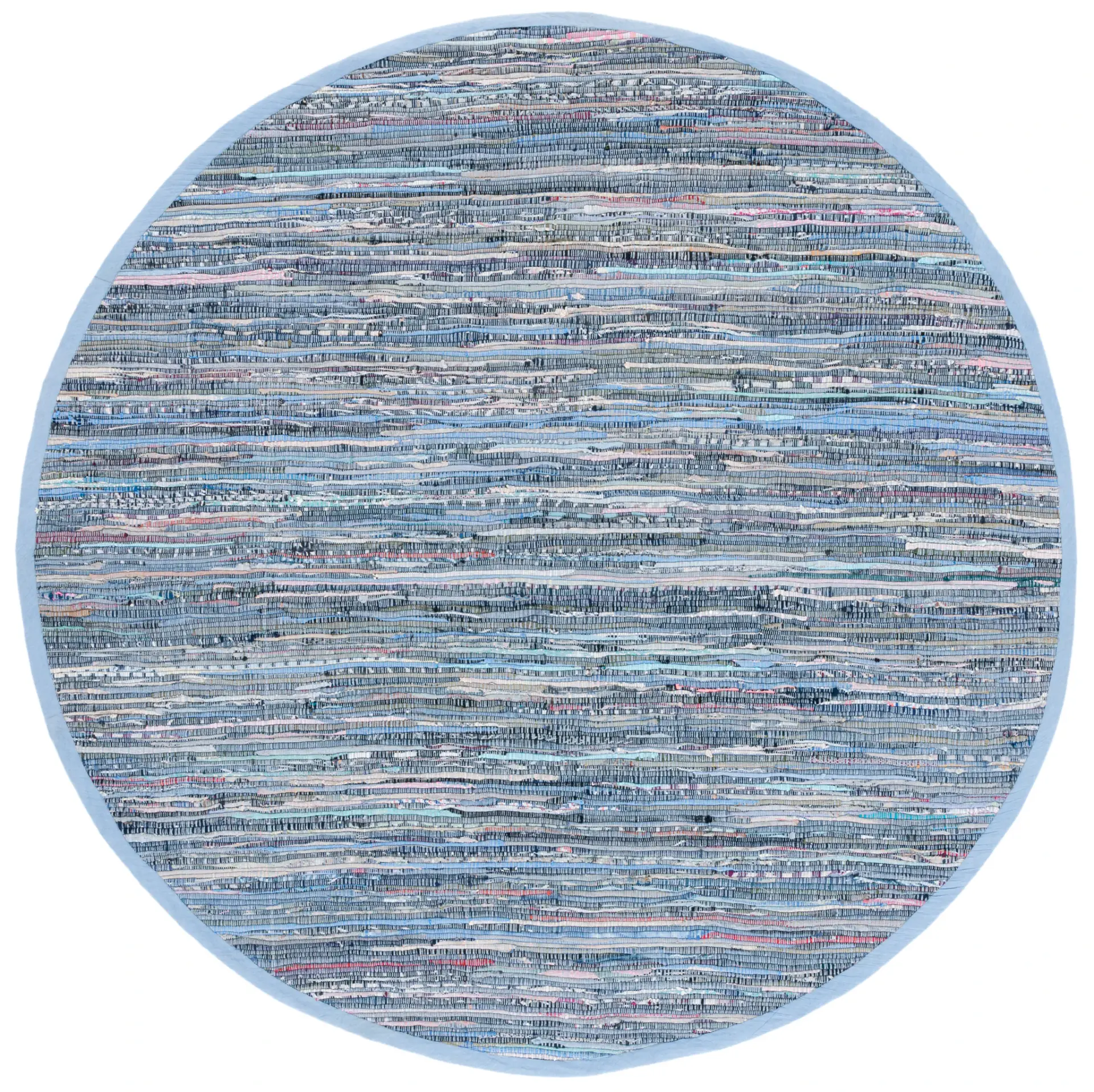 Rag Rug Striped Hand-Woven Cotton Rug