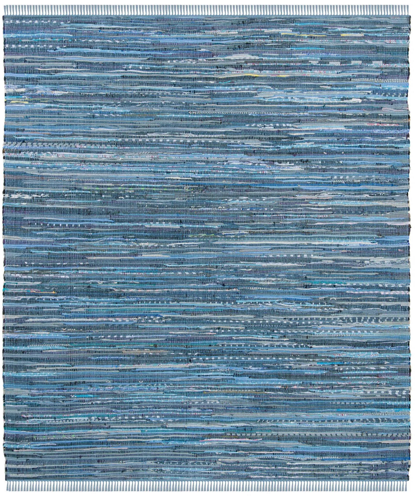 Rag Rug Striped Hand-Woven Cotton Rug