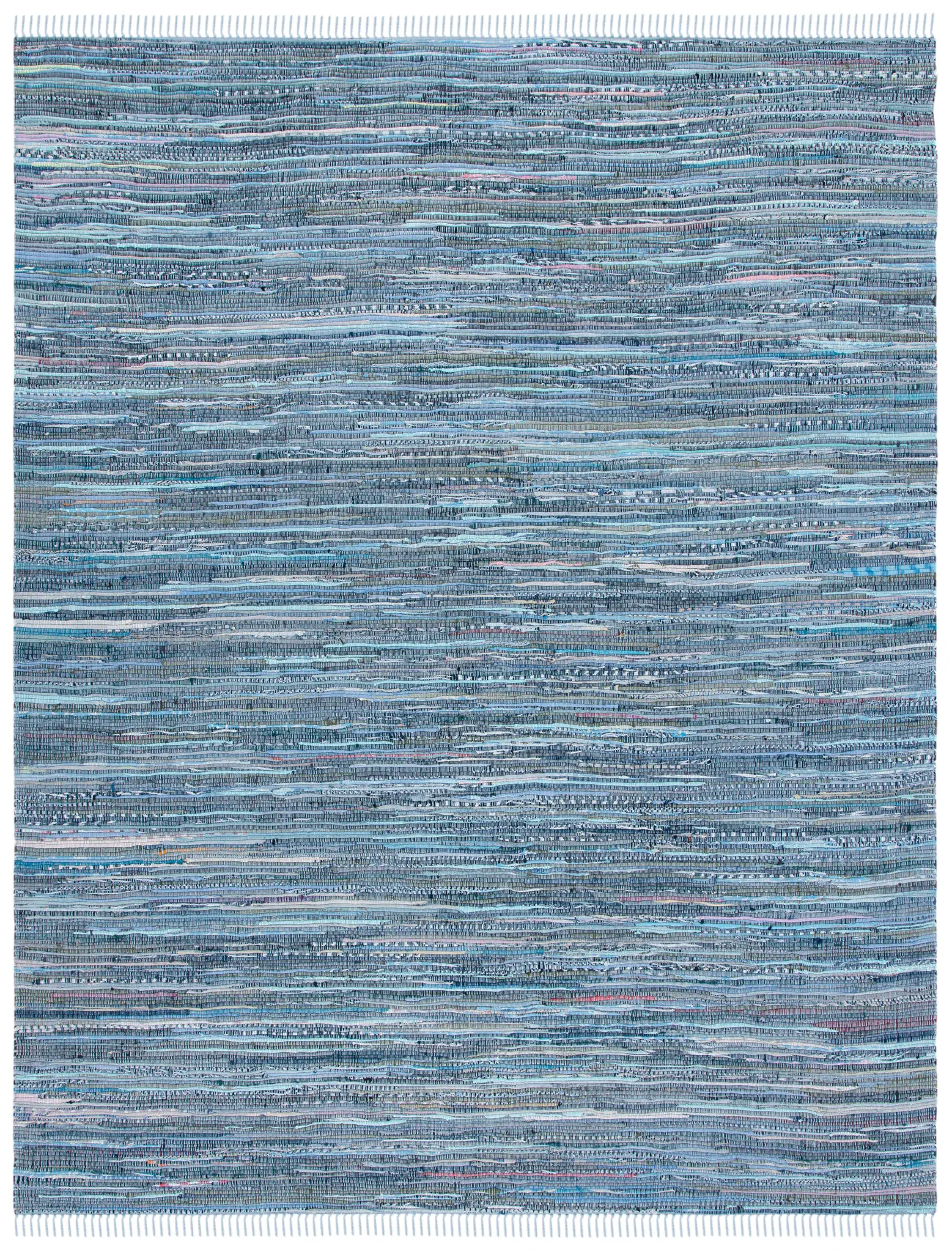 Rag Rug Striped Hand-Woven Cotton Rug