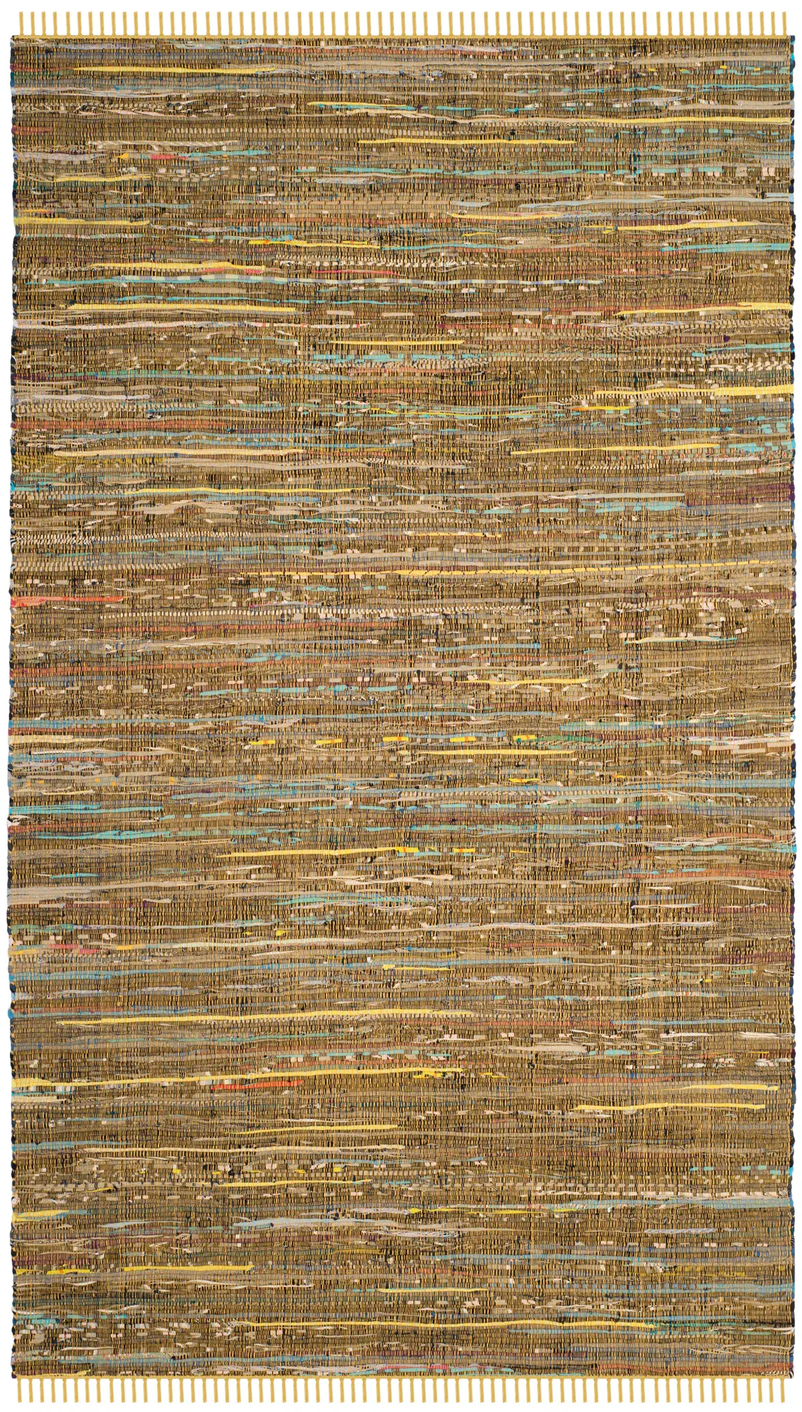 Rag Rug Striped Hand-Woven Cotton Rug