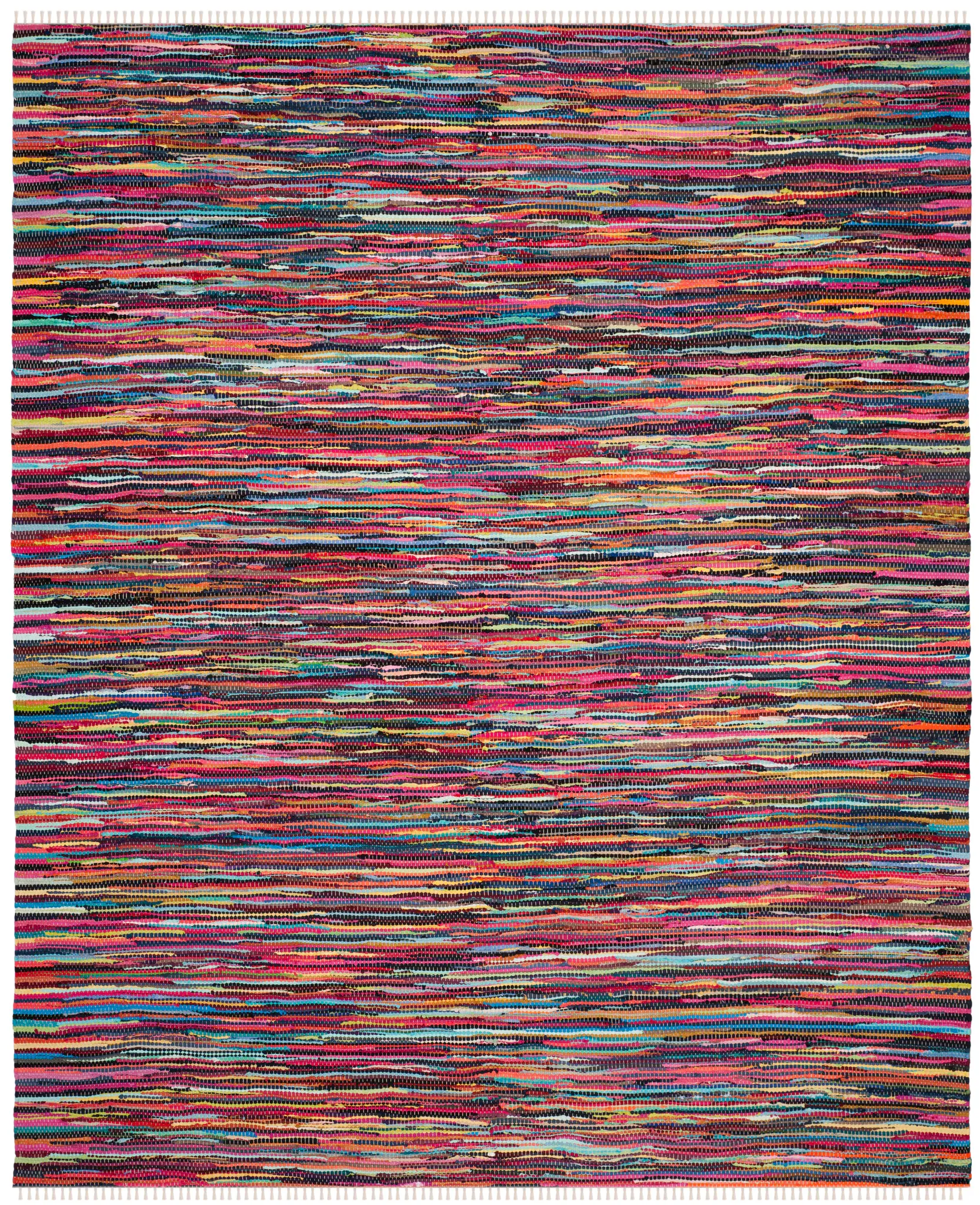 Rag Rug Striped Hand-Woven Cotton Rug