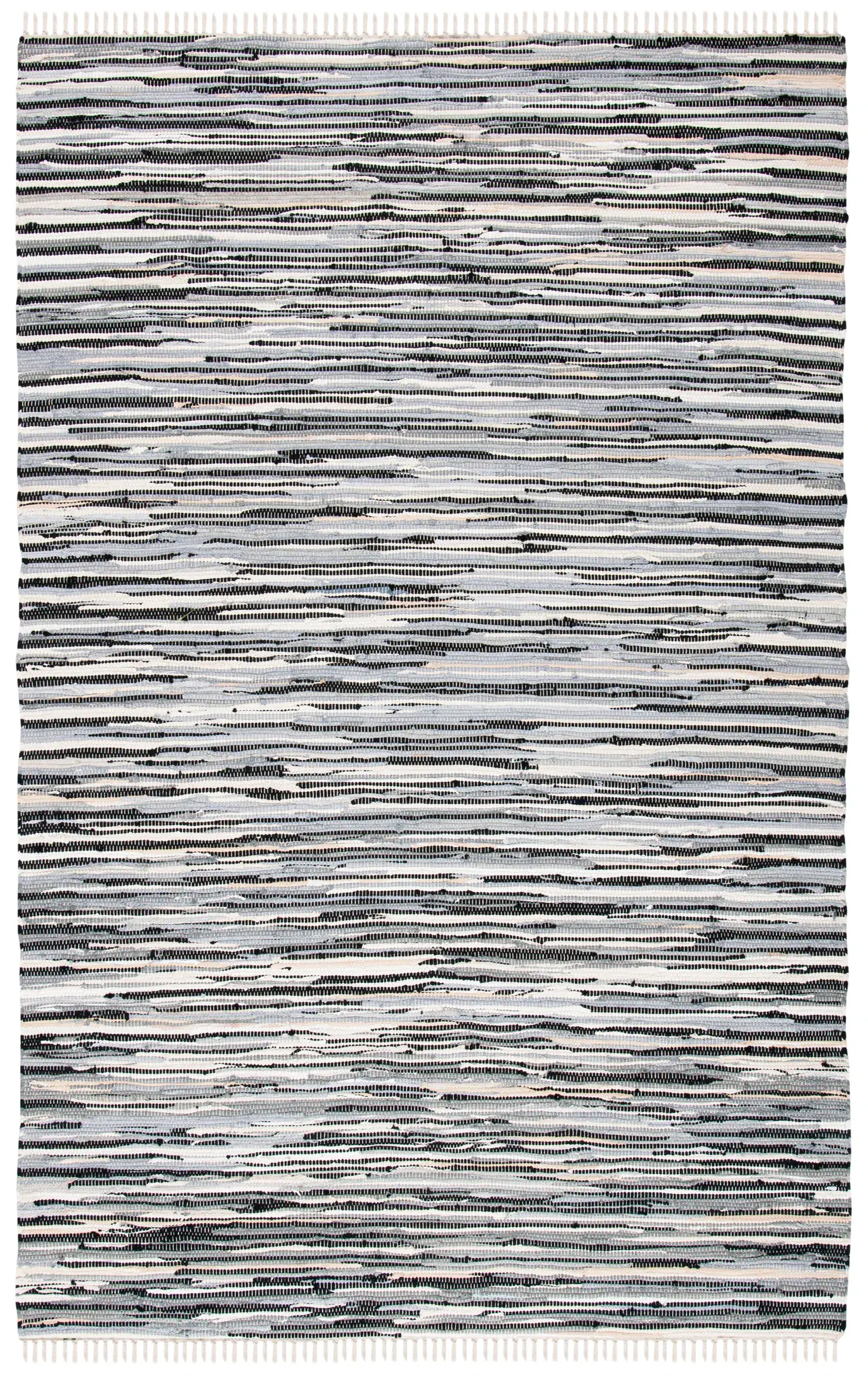 Rag Rug Striped Hand-Woven Cotton Rug