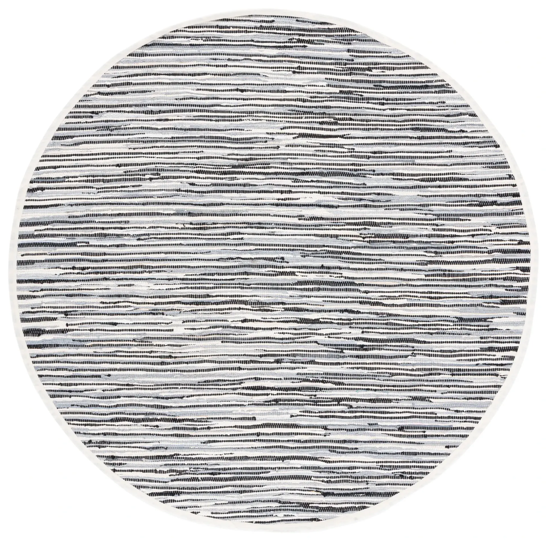 Rag Rug Striped Hand-Woven Cotton Rug