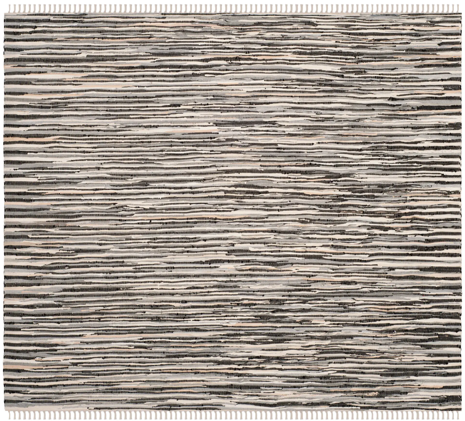 Rag Rug Striped Hand-Woven Cotton Rug