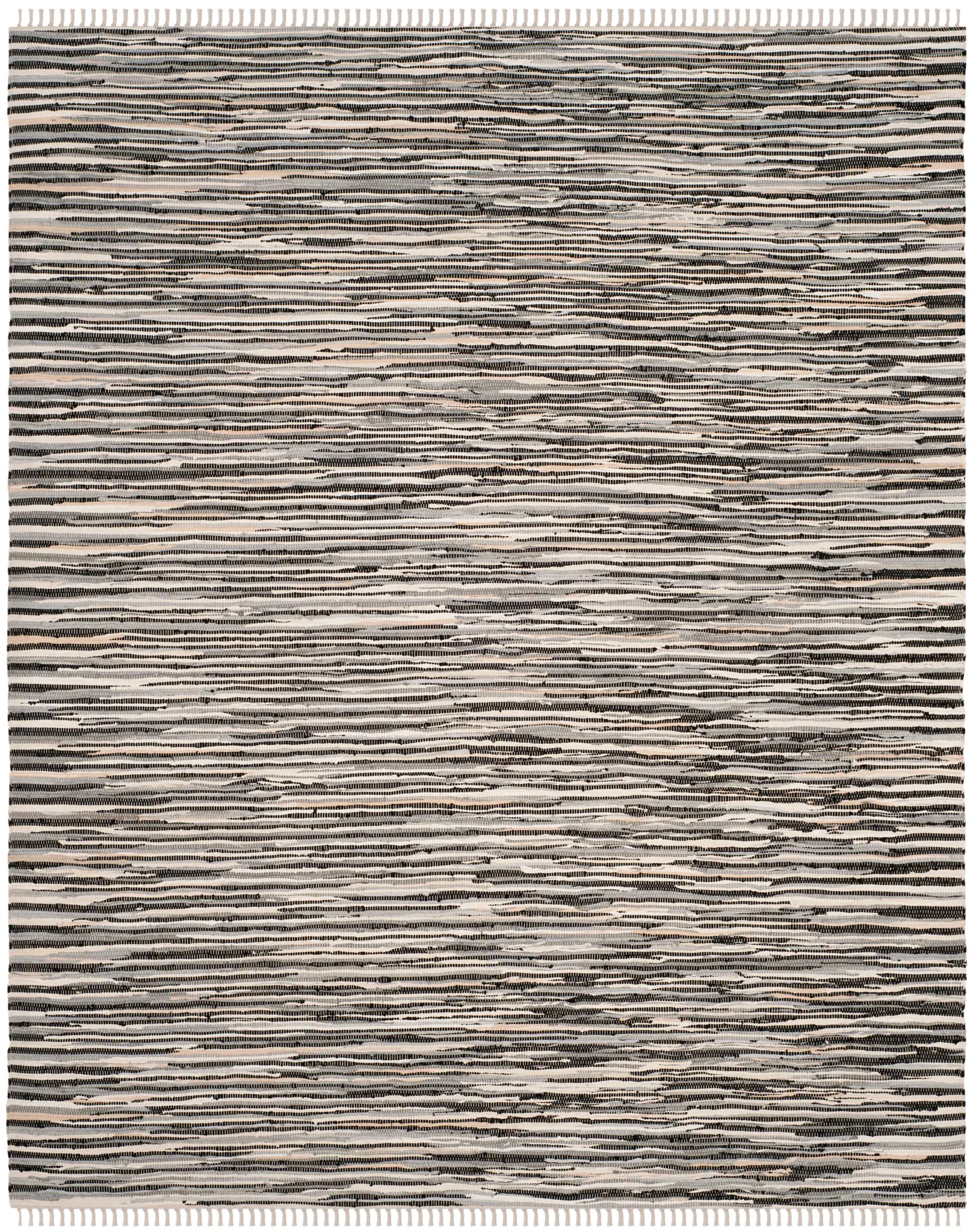 Rag Rug Striped Hand-Woven Cotton Rug