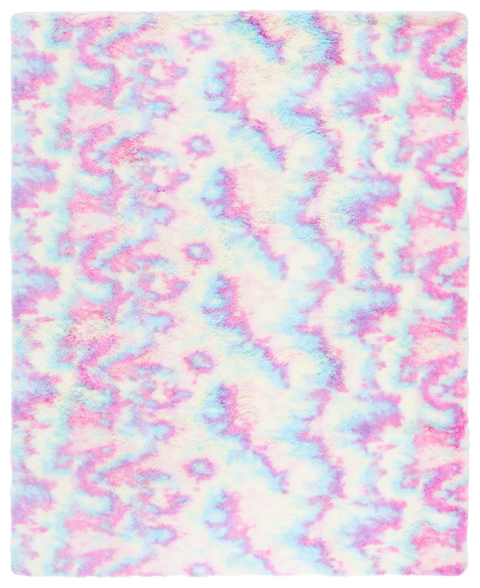 Rainbow Mottled Shag Rug