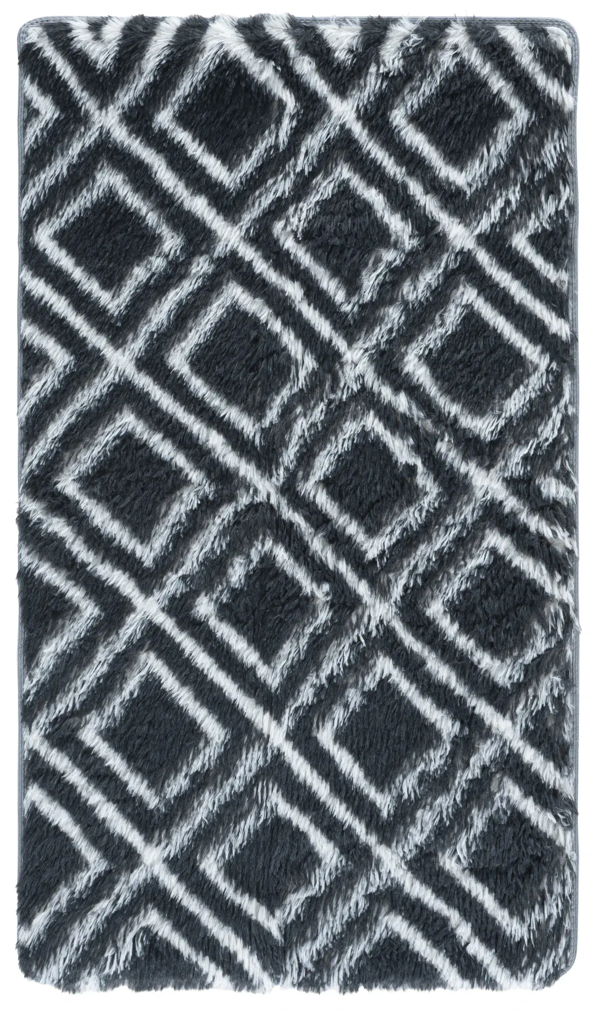 Rainbow Diamond Trellis Shag Rug