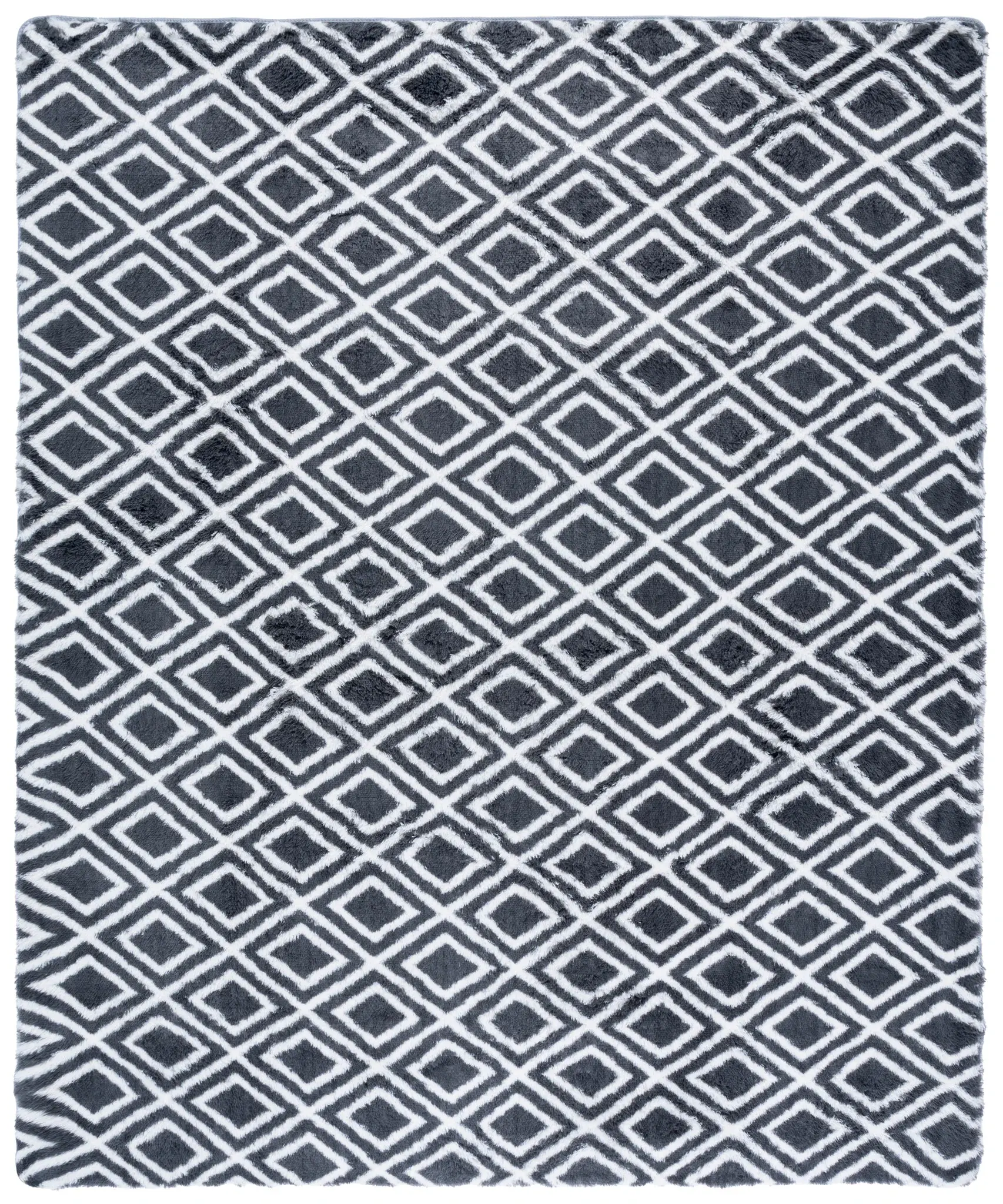 Rainbow Diamond Trellis Shag Rug