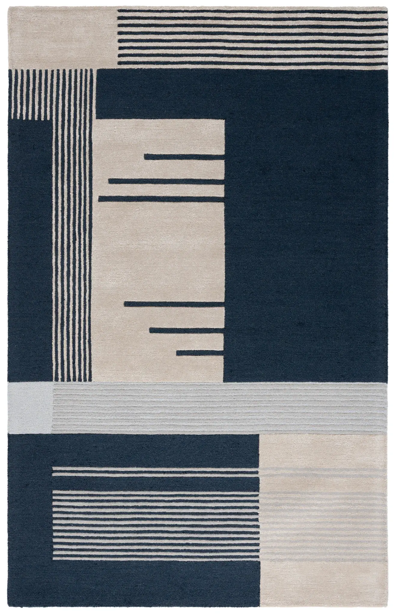 Rodeo Drive Abstract Block Hand-Tufted Wool Rug