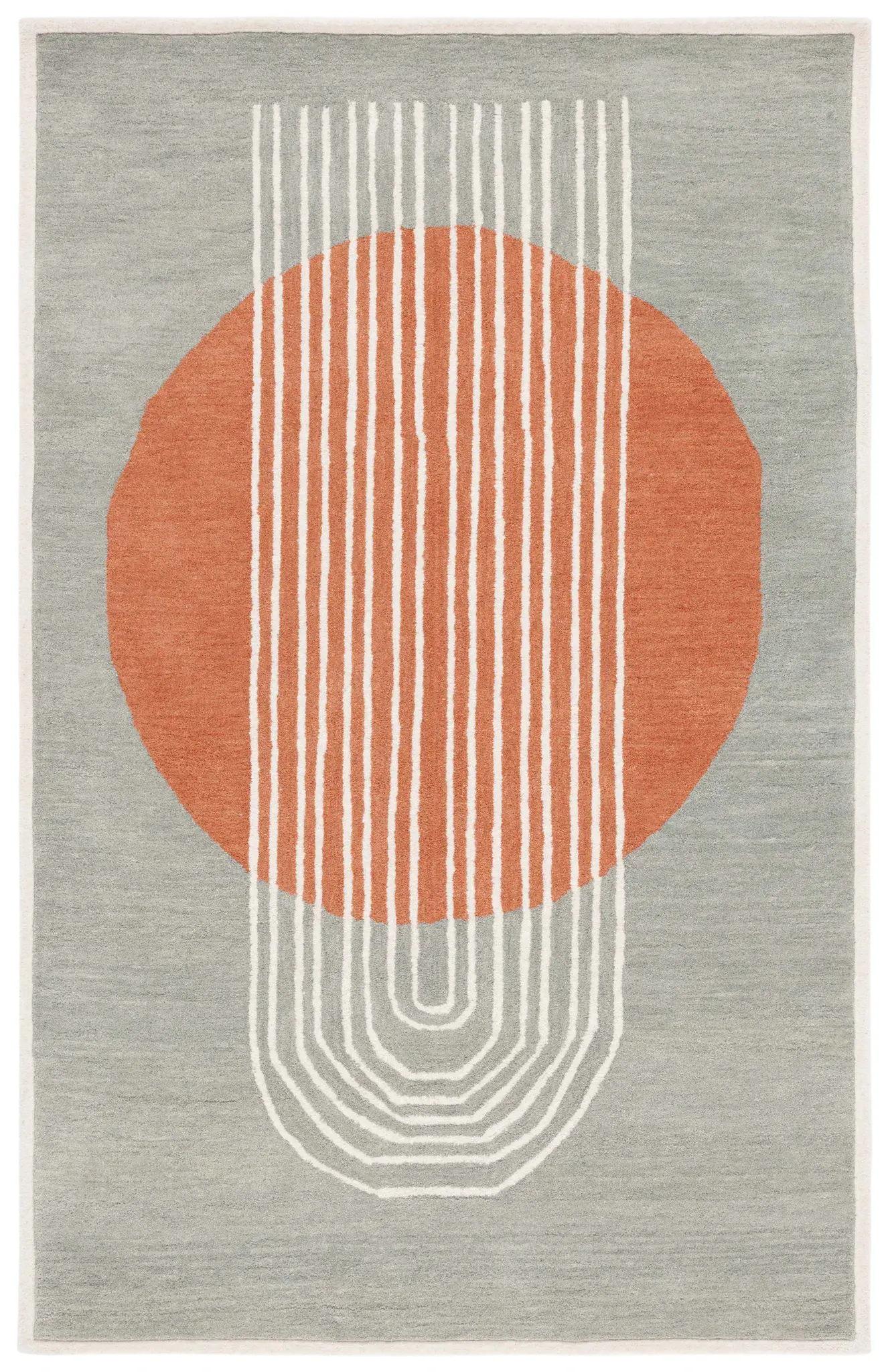 Rodeo Drive Circle And Stripe Hand-Tufted Wool Rug