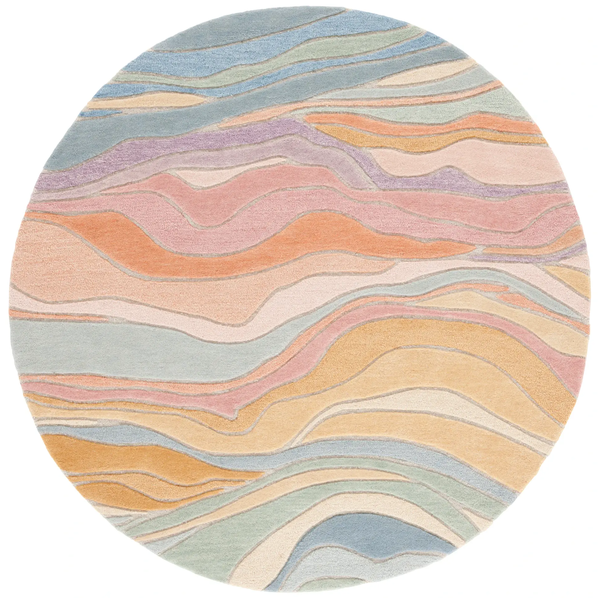 Rodeo Drive Wavy Strata Hand-Tufted Wool Rug