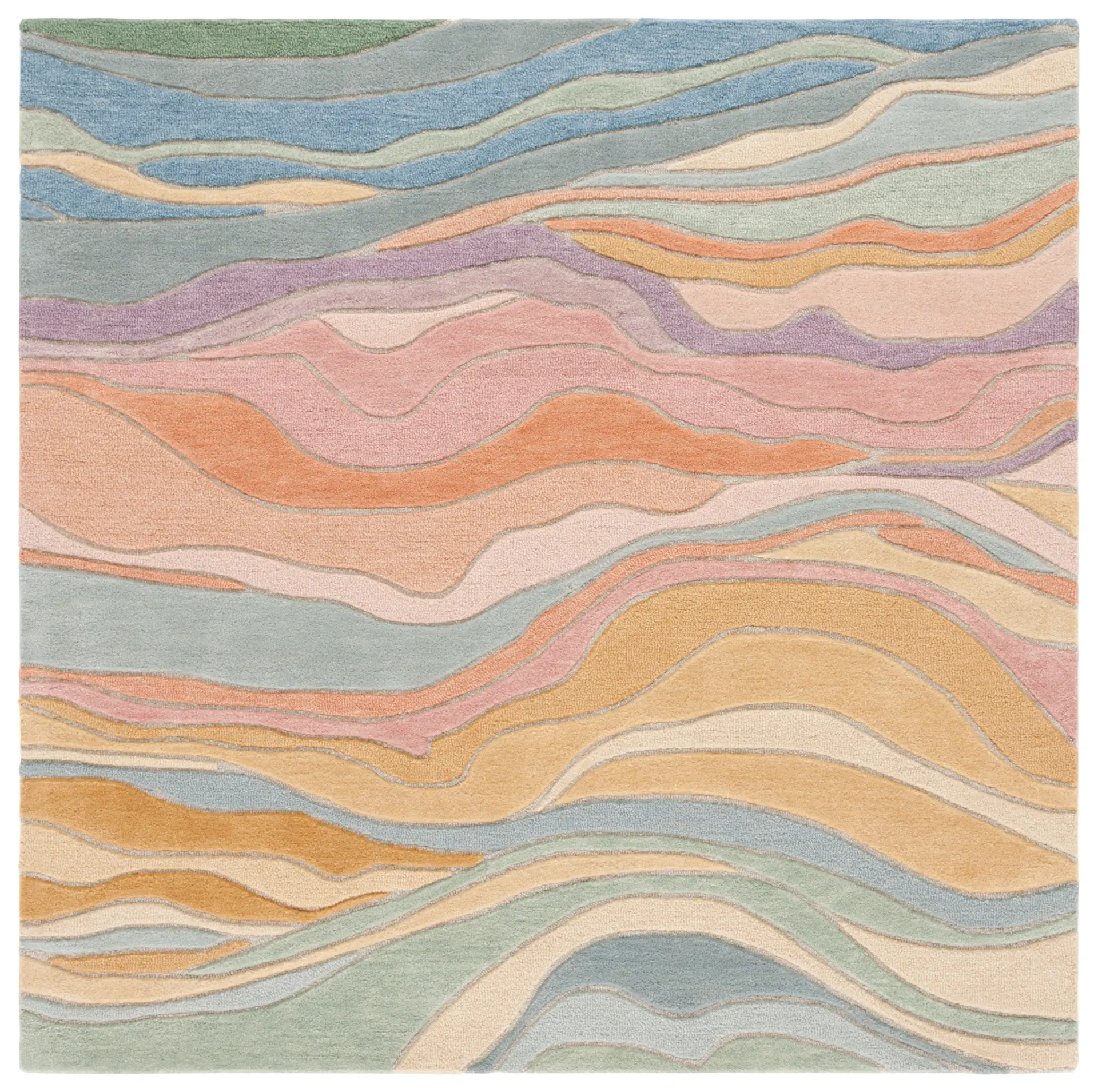 Rodeo Drive Wavy Strata Hand-Tufted Wool Rug